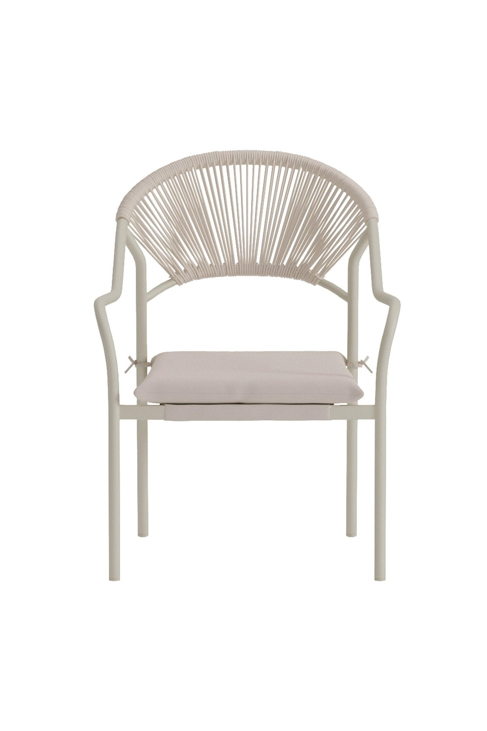 Paros Esszimmerstuhl in Beige präsentiert im Onlineshop von KAQTU Design AG. Gartenstuhl mit Armlehnen ist von Venture Home