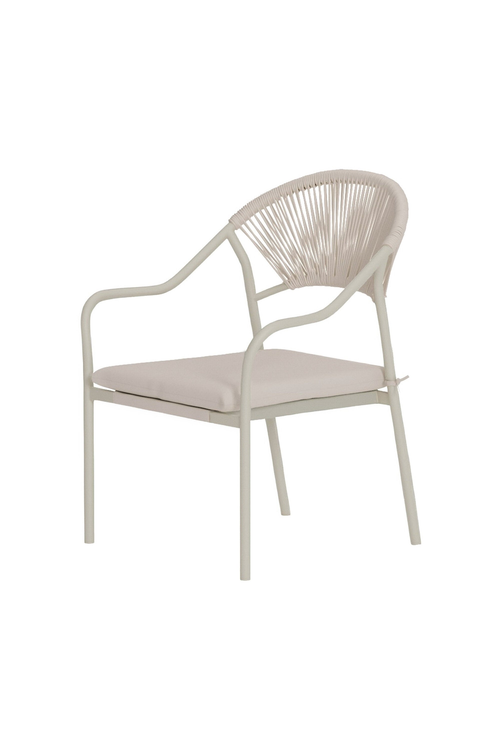 Paros Esszimmerstuhl in Beige präsentiert im Onlineshop von KAQTU Design AG. Gartenstuhl mit Armlehnen ist von Venture Home