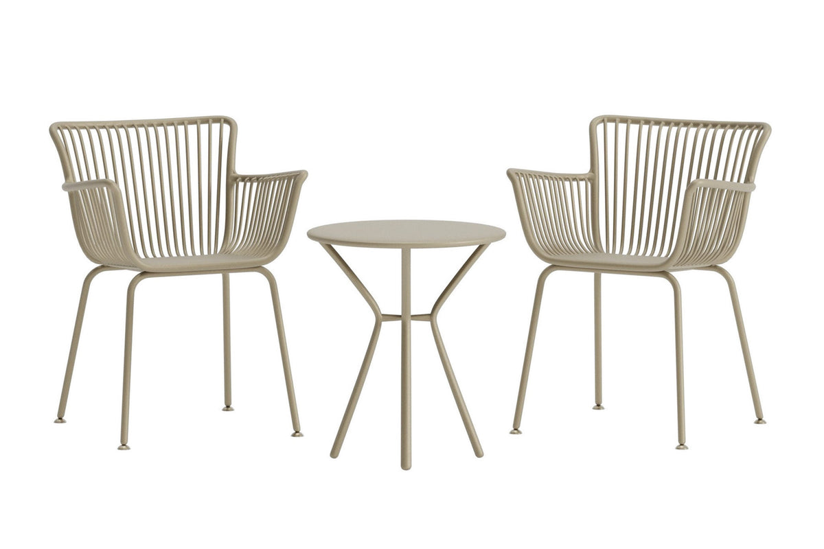 Sifnos Café Set in Beige präsentiert im Onlineshop von KAQTU Design AG. Gartentischset ist von Venture Home
