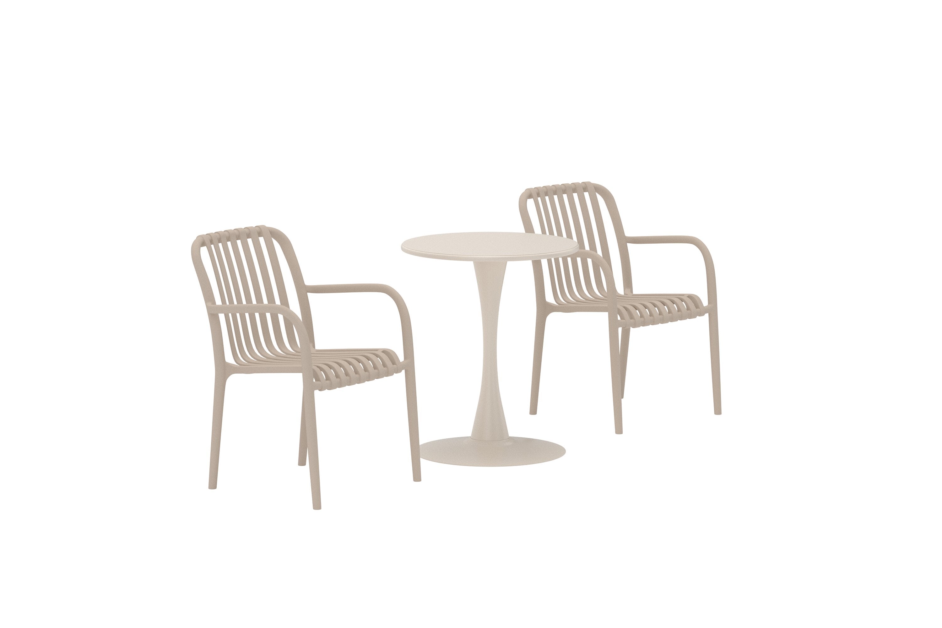 Limnos Café Set in Beige präsentiert im Onlineshop von KAQTU Design AG. Gartentischset ist von Venture Home
