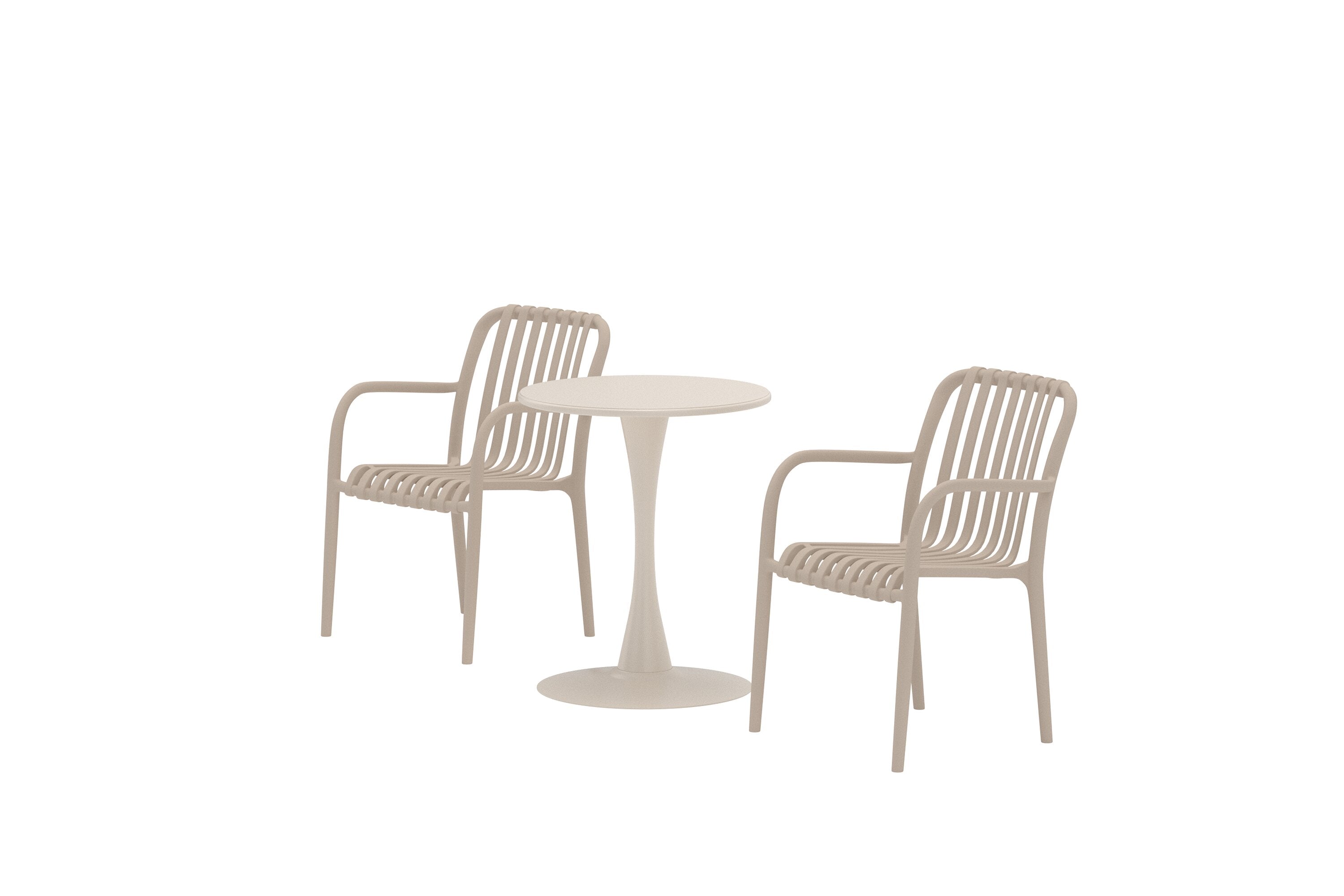 Limnos Café Set in Beige präsentiert im Onlineshop von KAQTU Design AG. Gartentischset ist von Venture Home
