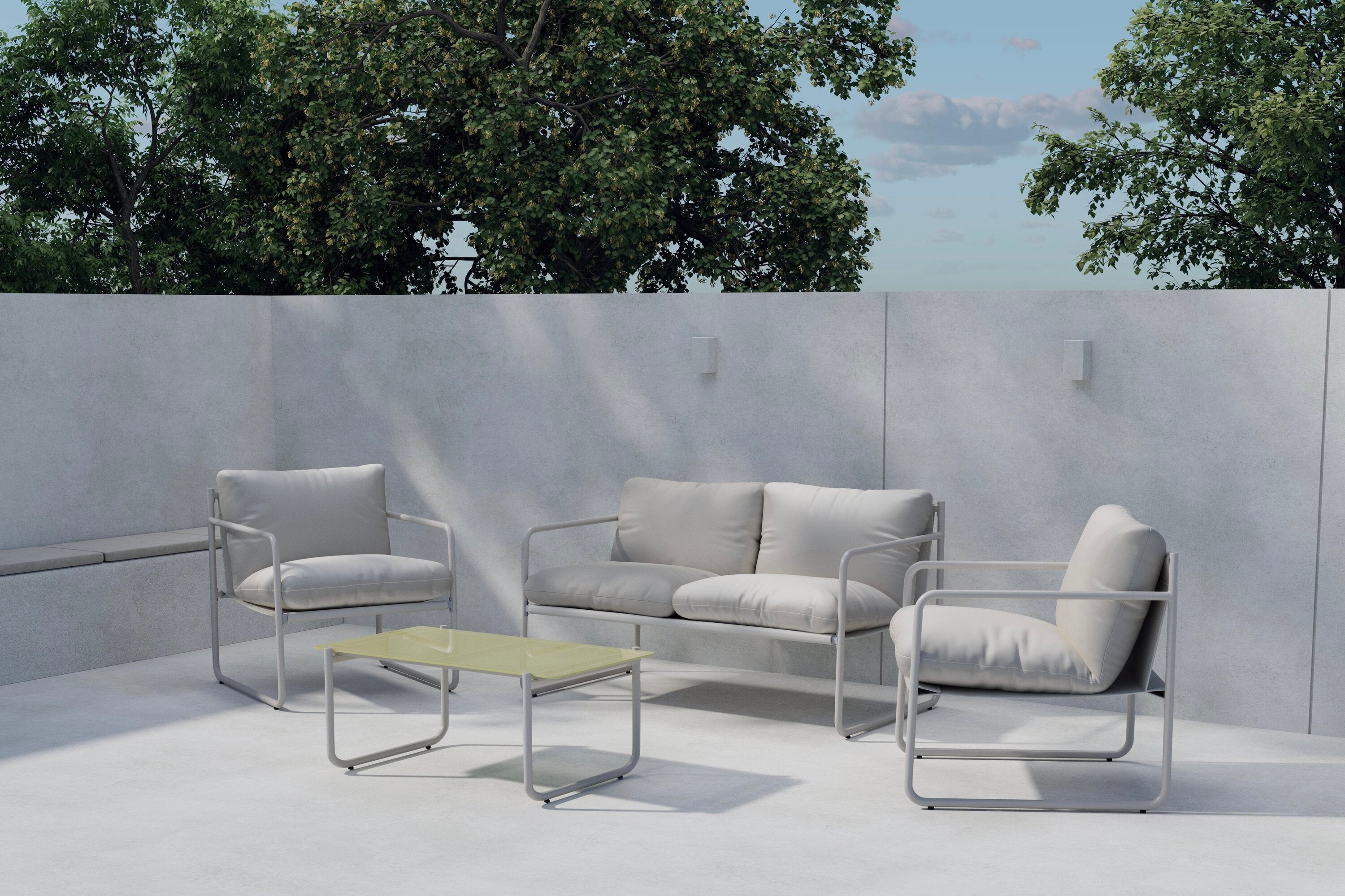Thassos Sofa Set in Beige präsentiert im Onlineshop von KAQTU Design AG. Loungeset ist von Venture Home