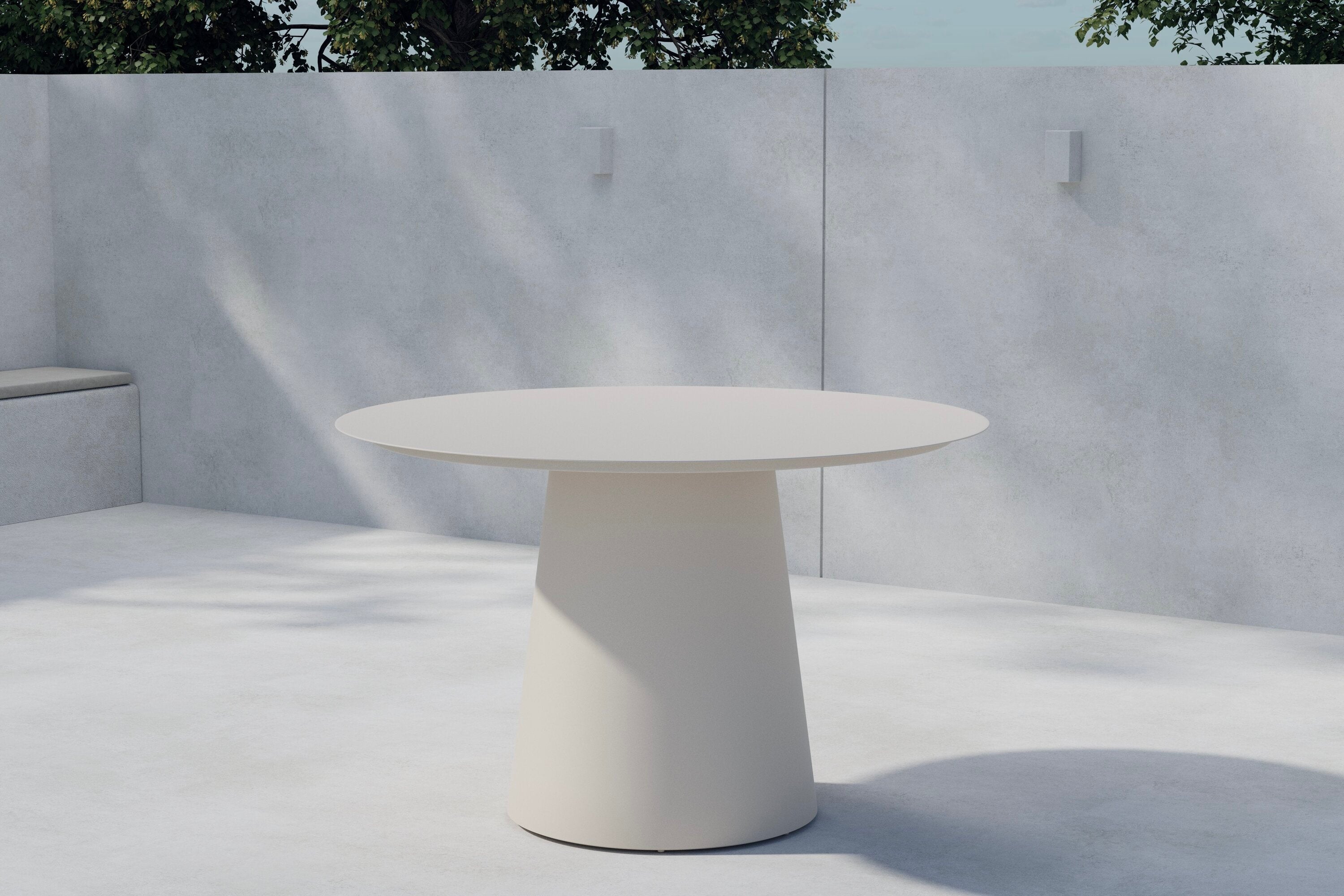 Lanzo Gartentisch rund in Beige präsentiert im Onlineshop von KAQTU Design AG. Gartentisch ist von Venture Home