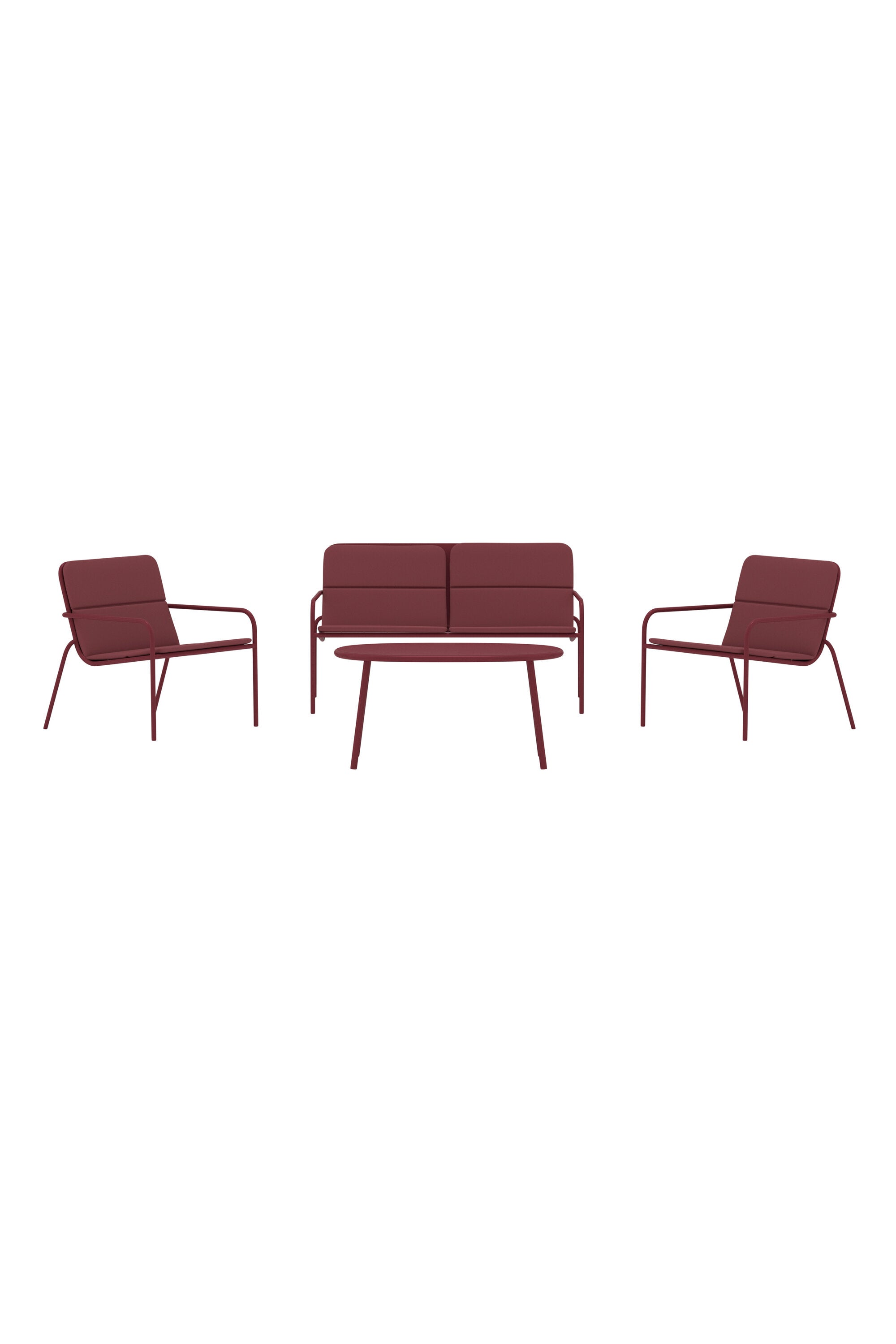 Fourni Sofa Set in Burgund präsentiert im Onlineshop von KAQTU Design AG. Loungeset ist von Venture Home