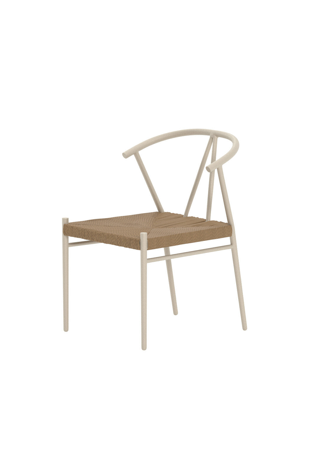 Alfons Esszimmerstuhl in Beige präsentiert im Onlineshop von KAQTU Design AG. Gartenstuhl mit Armlehnen ist von Venture Home