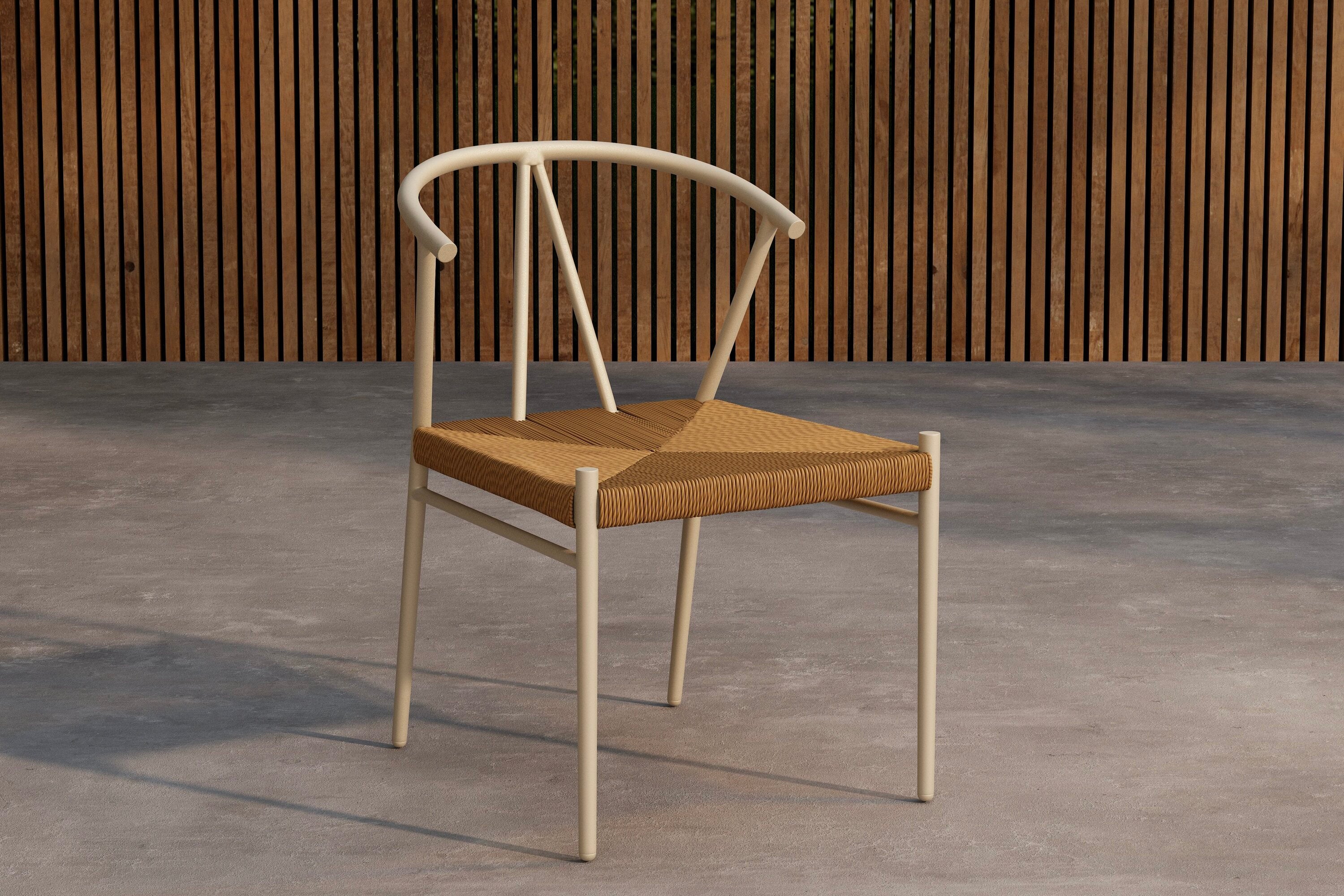 Alfons Gartenstuhl in Beige präsentiert im Onlineshop von KAQTU Design AG. Gartenstuhl ist von Venture Home