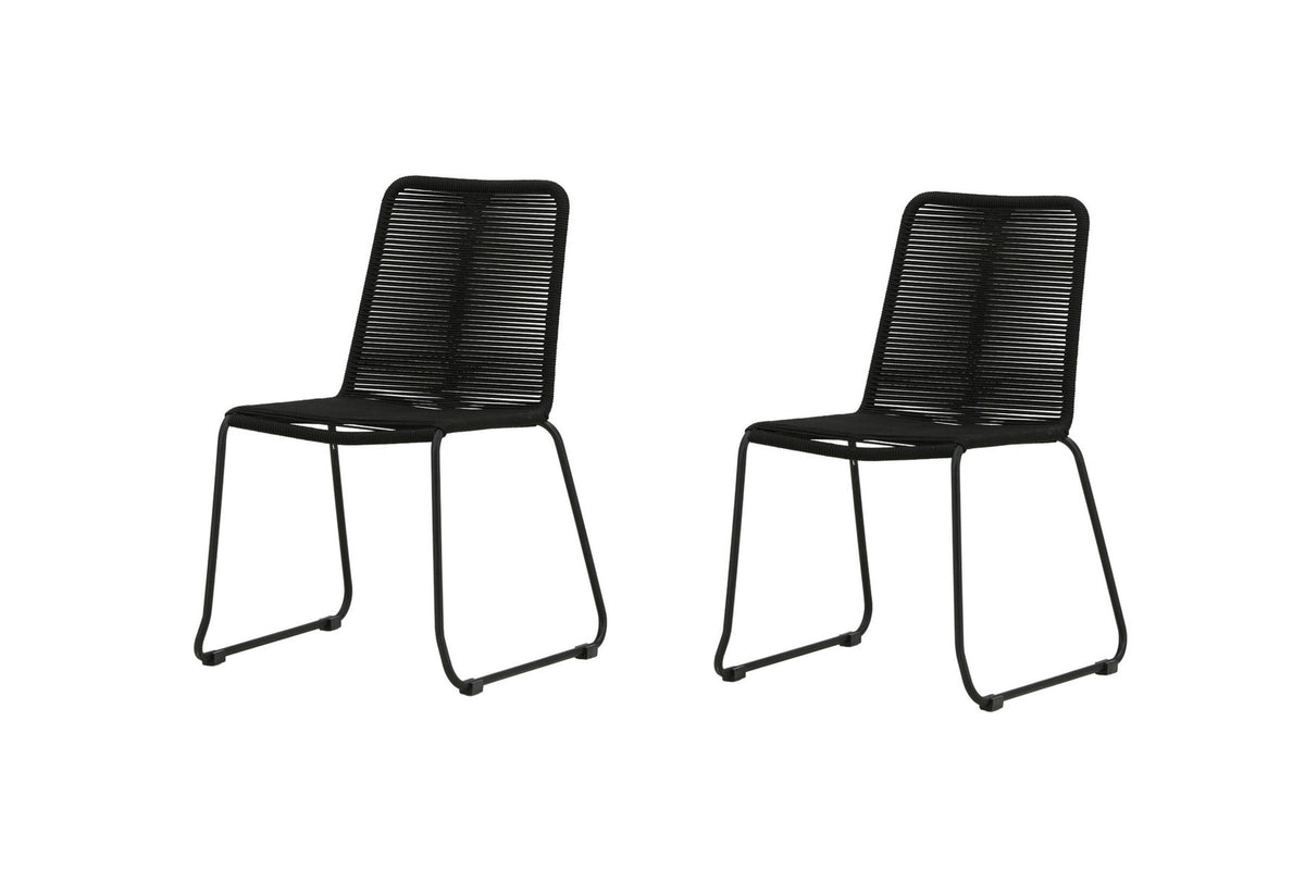 Lindos Esszimmerstuhl in Schwarz präsentiert im Onlineshop von KAQTU Design AG. Stuhl ist von Venture Home