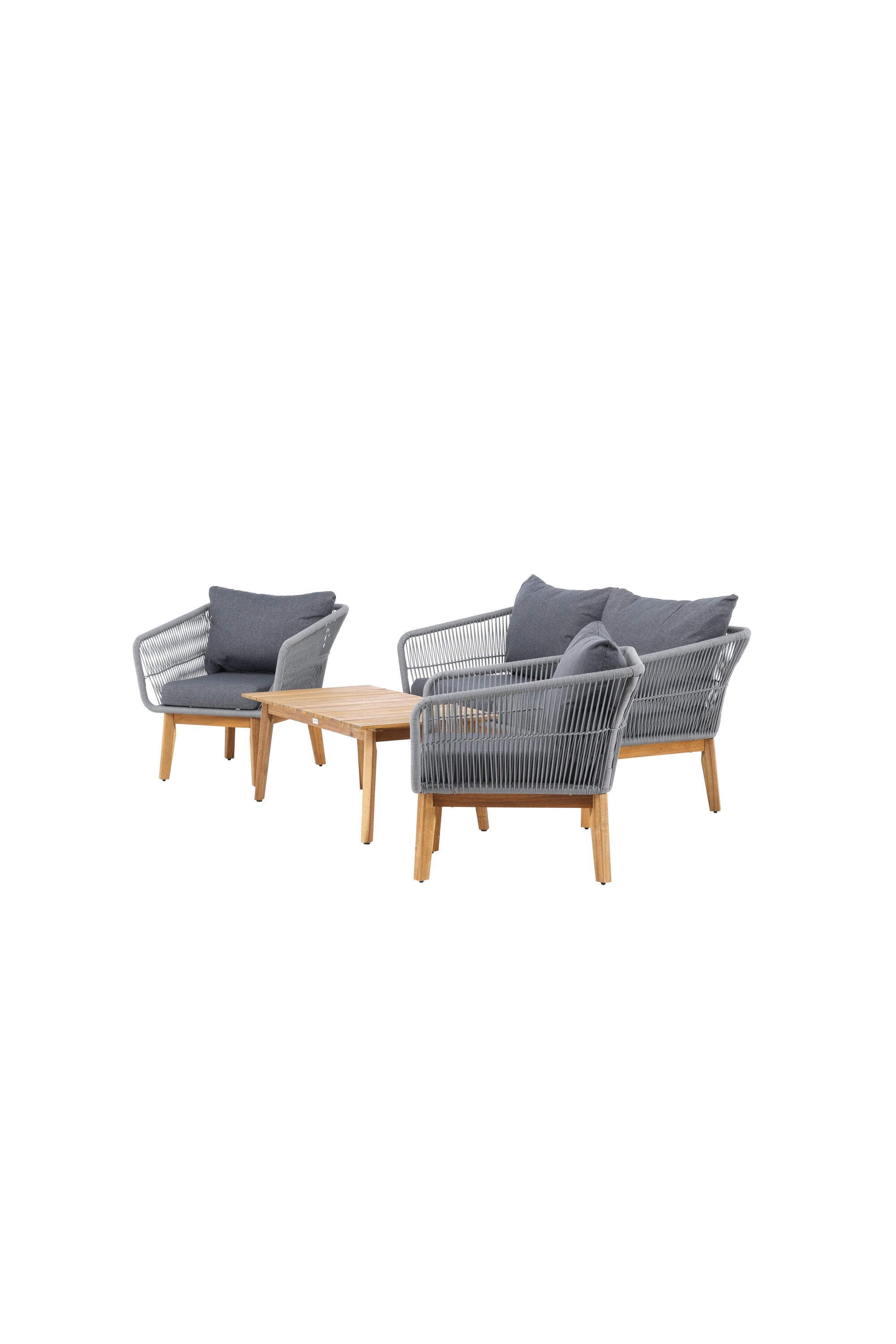 Chania Sofa-Set in Grau präsentiert im Onlineshop von KAQTU Design AG. Loungeset ist von Venture Home