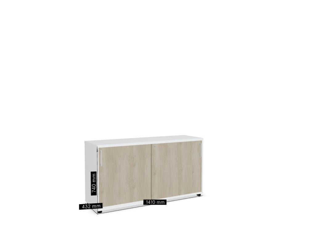 Standard A2P14K - Schiebetürenschrank in Weiss Pastell präsentiert im Onlineshop von KAQTU Design AG. Büroschrank ist von Mdd