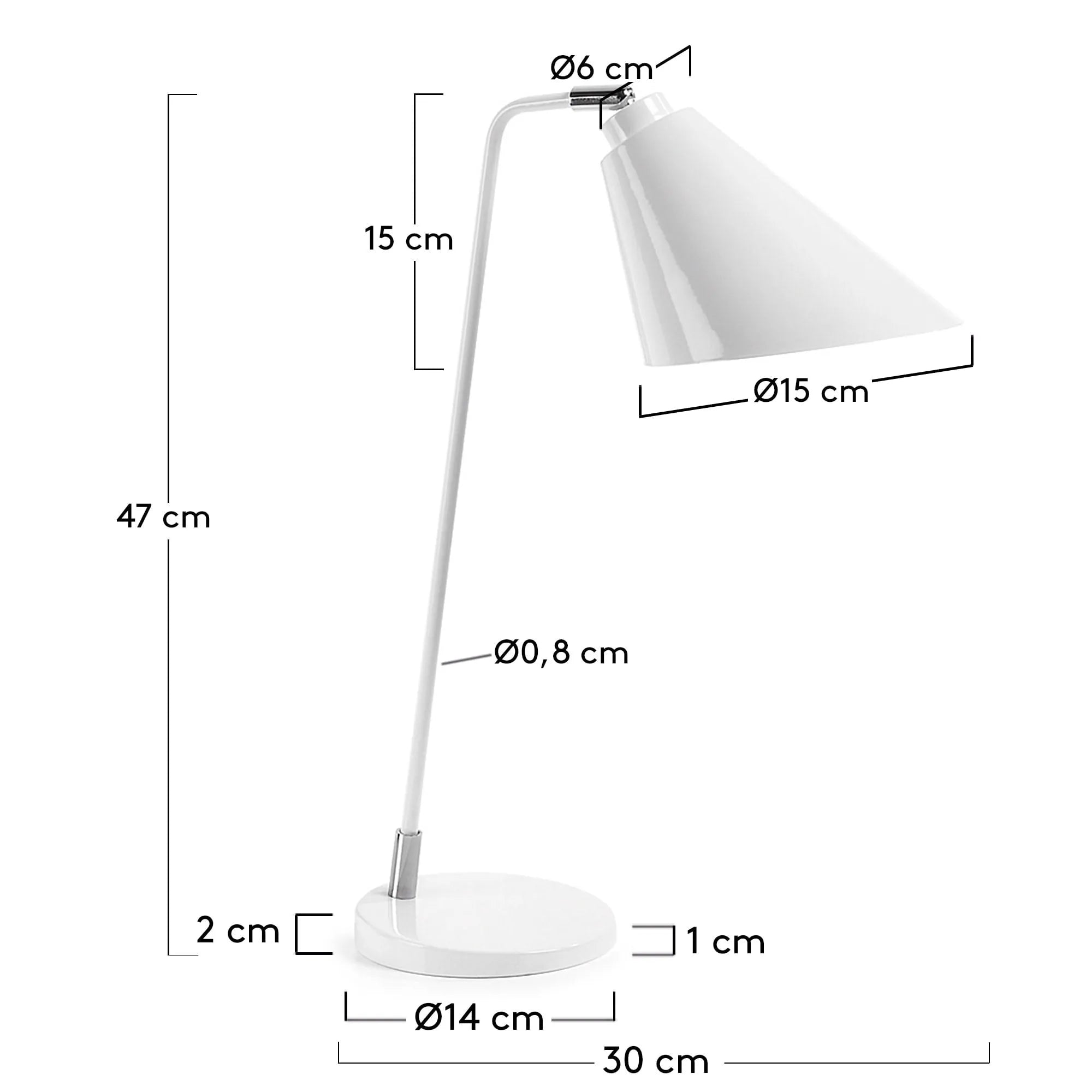 Die Tipir Tischlampe in Weiß von Kave Home vereint modernes Design mit Funktionalität und passt perfekt in jeden Raum.