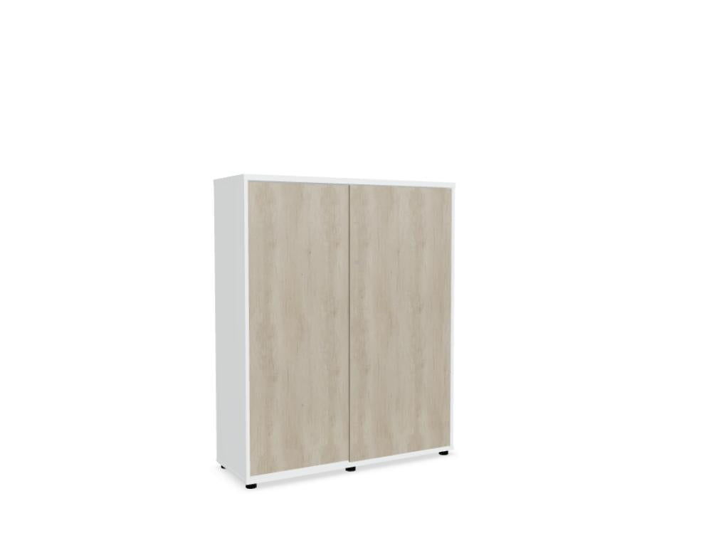 Standard A4P06K - Schiebetürenschrank in Weiss Pastell präsentiert im Onlineshop von KAQTU Design AG. Büroschrank ist von Mdd