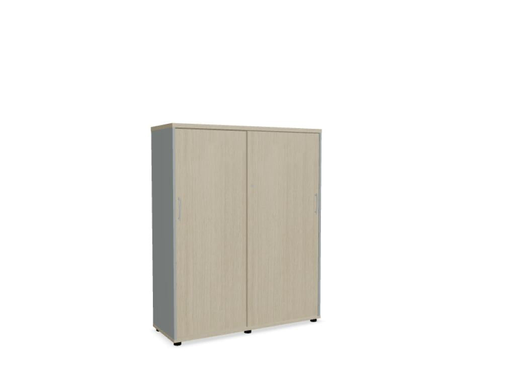 Standard A4P06 - Schiebetürenschrank in Weiss Pastell präsentiert im Onlineshop von KAQTU Design AG. Büroschrank ist von Mdd