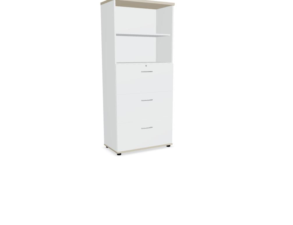 Standard A54E4 - Hängeregisterschrank in Weiss Pastell präsentiert im Onlineshop von KAQTU Design AG. Büroschrank ist von Mdd