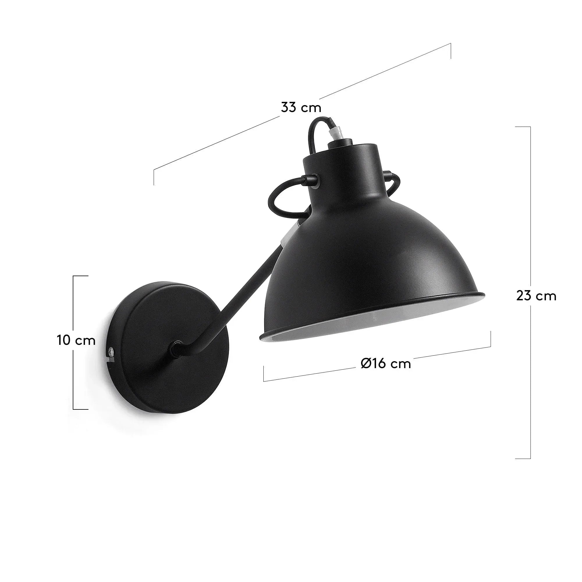 Die Offelis Wandleuchte in Schwarz von Kave Home bietet modernes Design und Funktionalität für eine elegante Wandbeleuchtung.