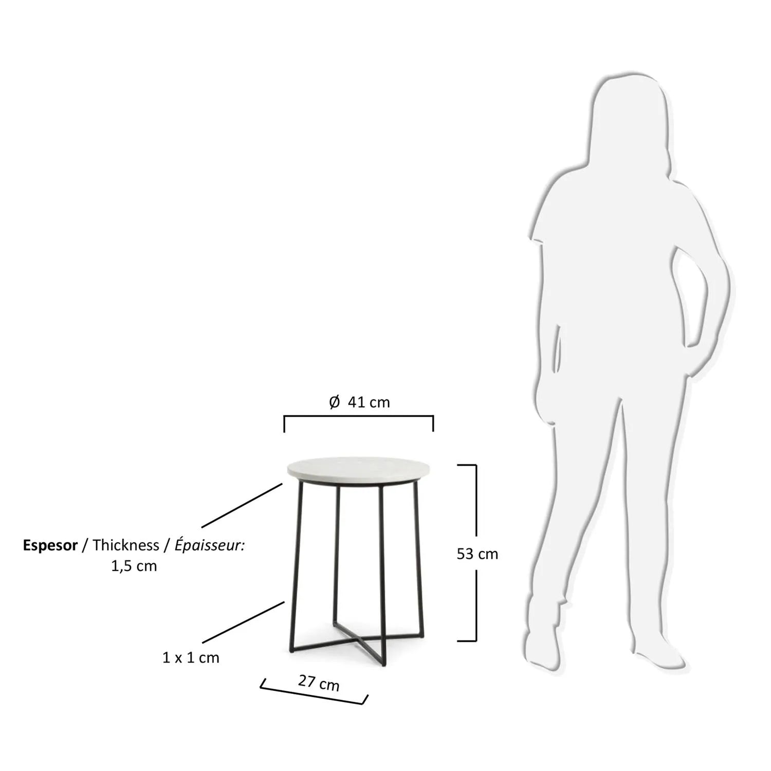 Bryson B Beistelltisch Ø 41 cm: Stilvoller Akzent von Kave Home.
