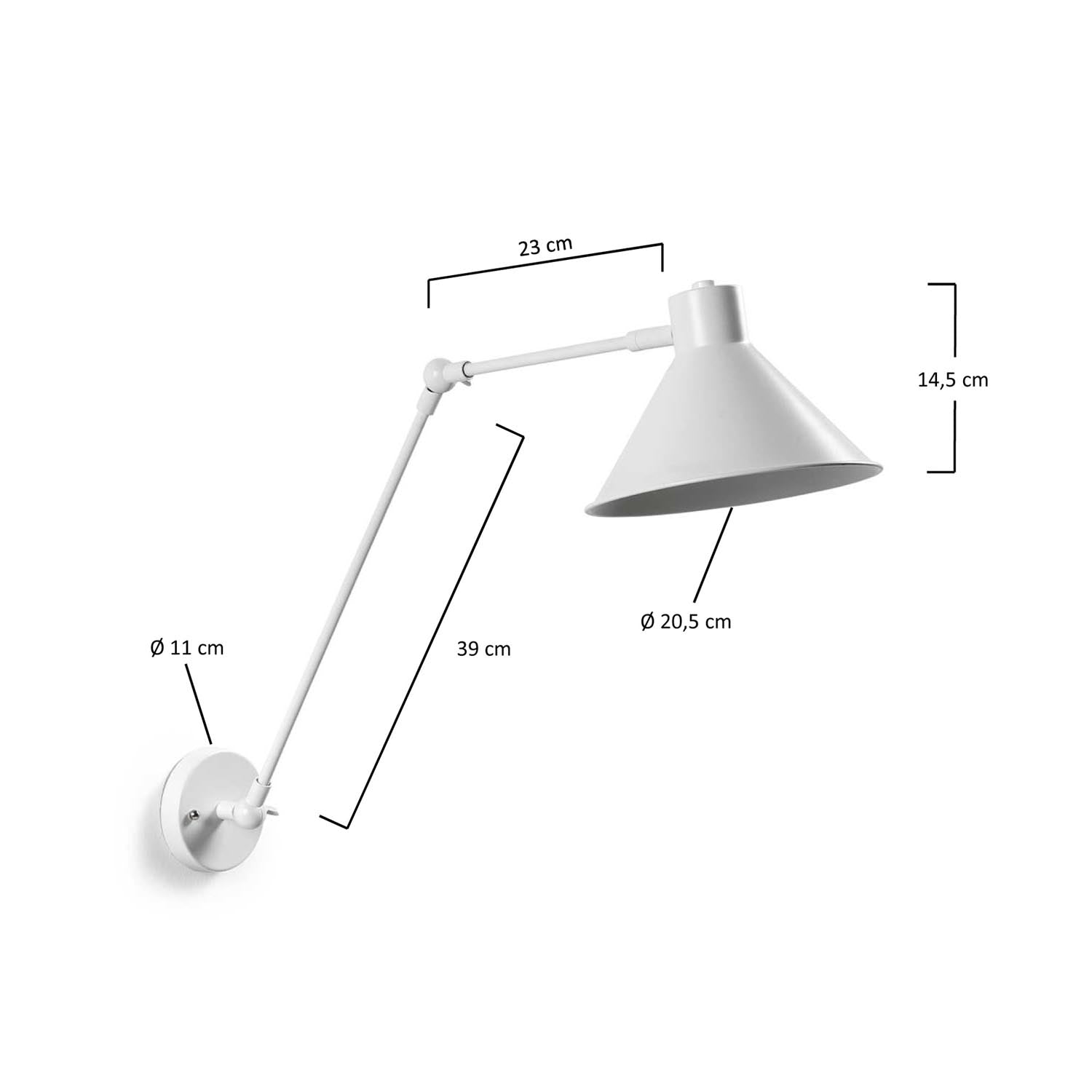 Moderne Dione Wandleuchte in Weiß für zeitlose Eleganz von Kave Home.