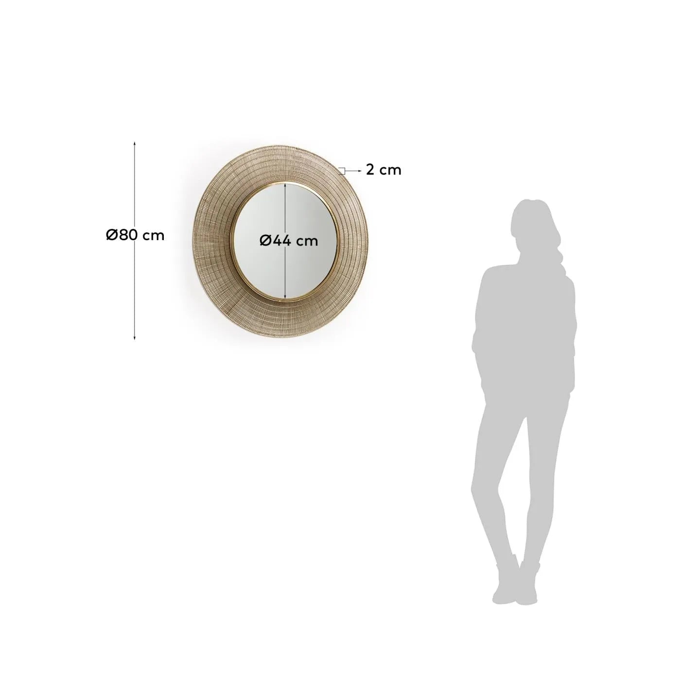 Eleganter Spiegel von Kave Home: Funktional, stilvoll, ideal für Flur oder Schlafzimmer, mit zusätzlichem Stauraum.