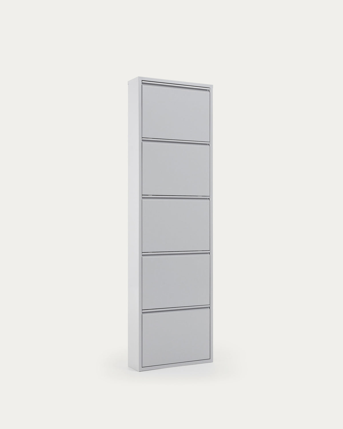 Ode Schuhregal 50 x 168,5 cm 5-türig in grau in Grau präsentiert im Onlineshop von KAQTU Design AG. Schuhkipper ist von Kave Home