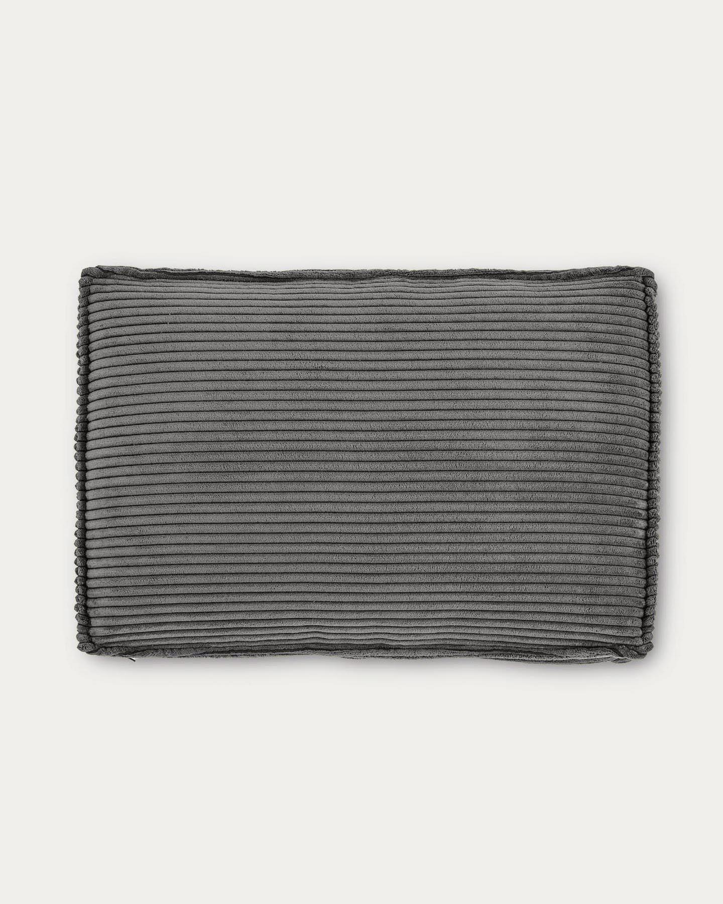 Kissen Blok, schwer entflammbar mit dickem Cord in Grau, 40 x 60 cm in Grau präsentiert im Onlineshop von KAQTU Design AG. Deko Kissen ist von Kave Home