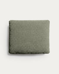 Kissen Blok in moosgrüner Chenille, 50 x 60 cm