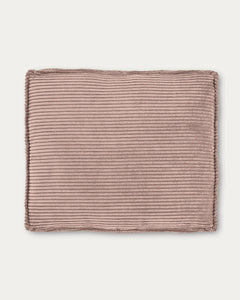 Kissen Blok, schwer entflammbar mit dickem Cord in Rosa, 50 x 60 cm