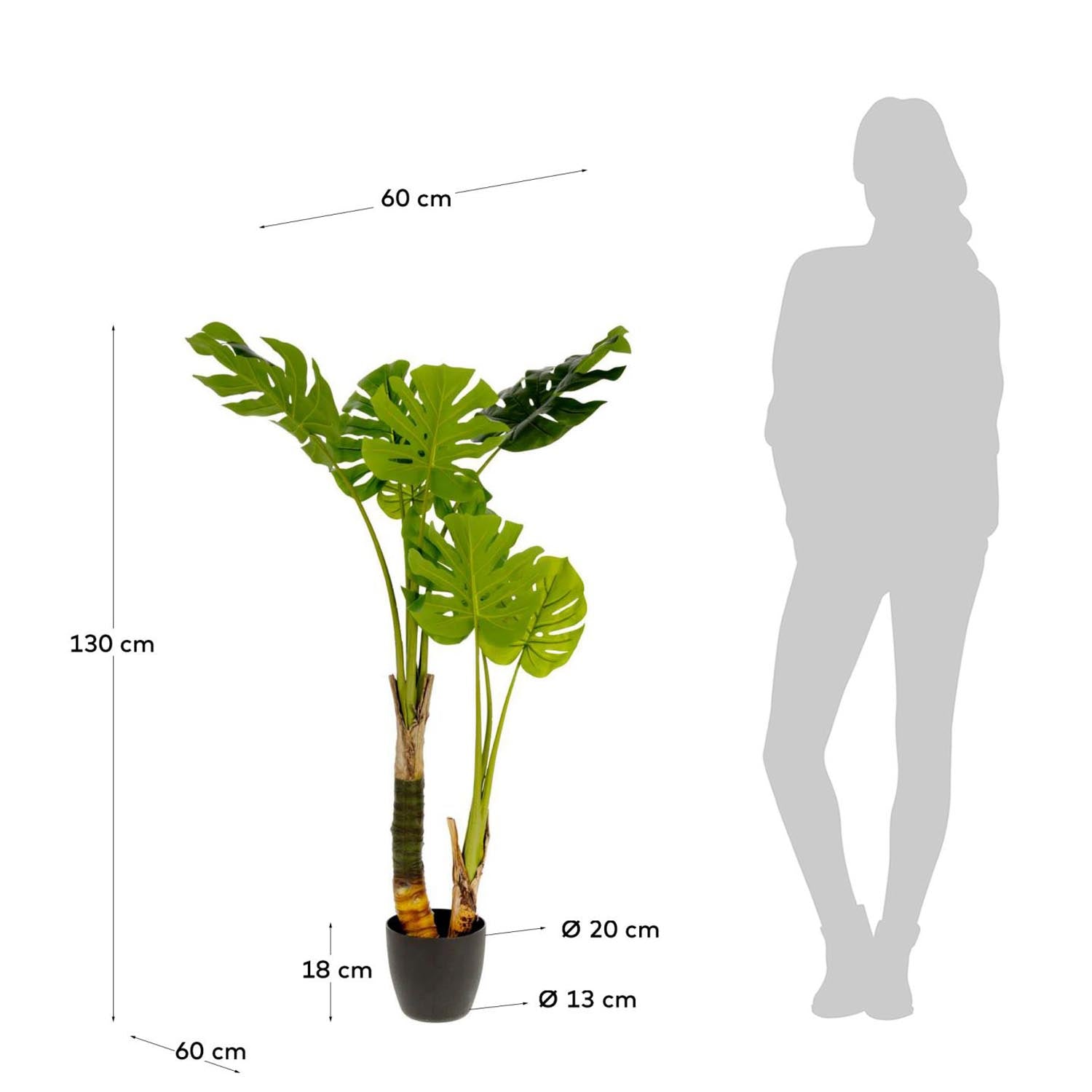 Monstera Kunstpflanze 130 cm: Authentische Deko von Kave Home.