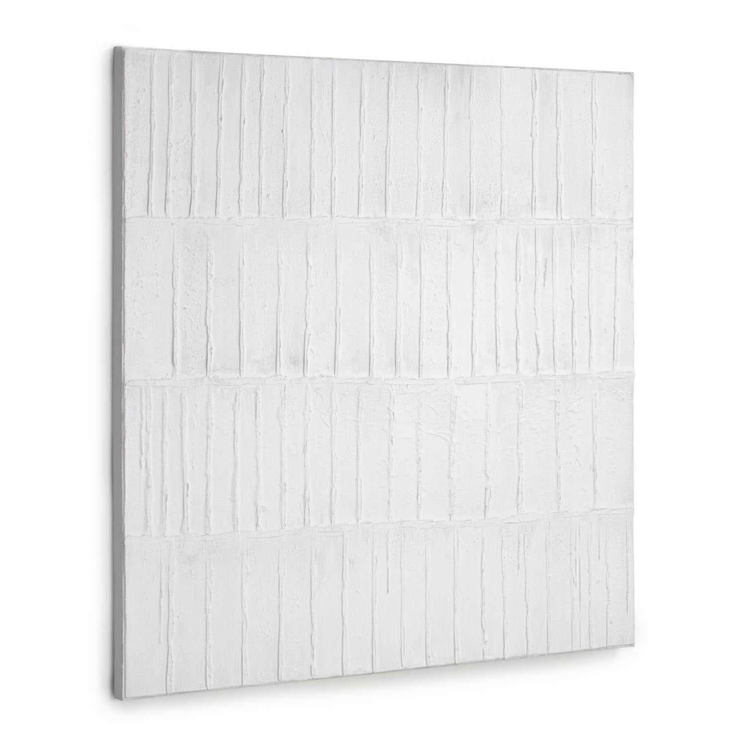 Basilisa Bild in Grau und Weiss 90 x 90 cm