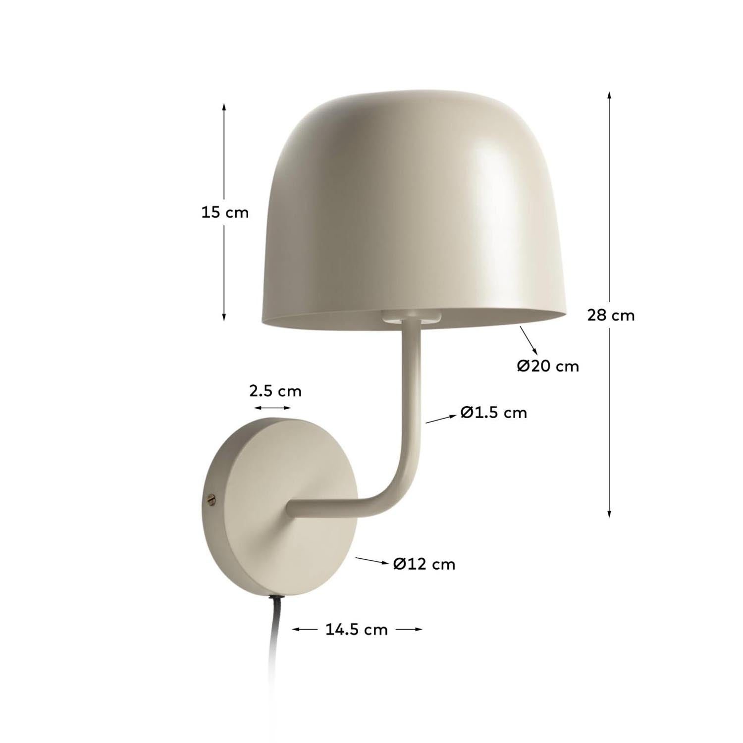 Stilvolle Alish Wandlampe von Kave Home für zeitgemäße Beleuchtung.