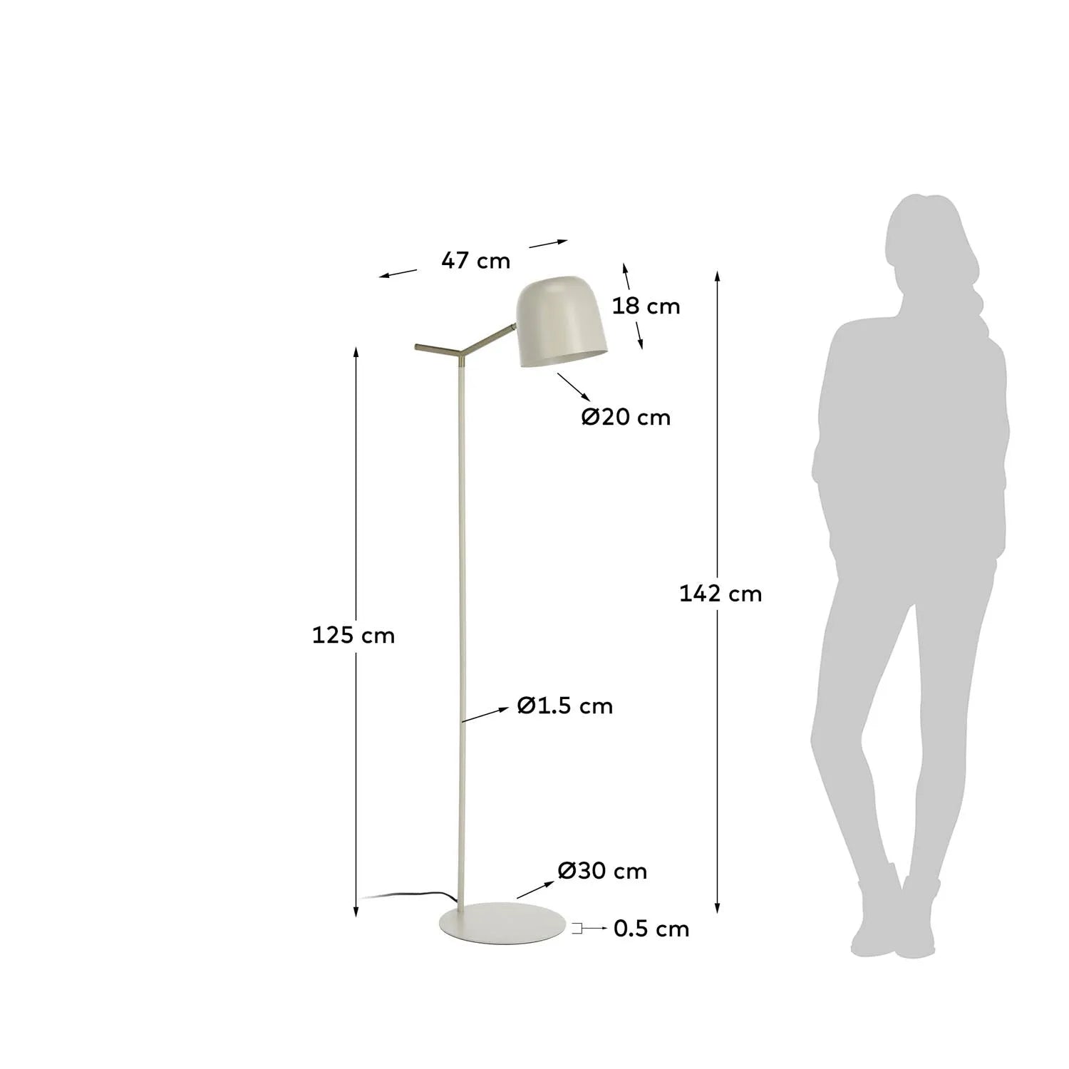 Alish Stehlampe von Kave Home: Zeitlose Eleganz für jeden Raum.