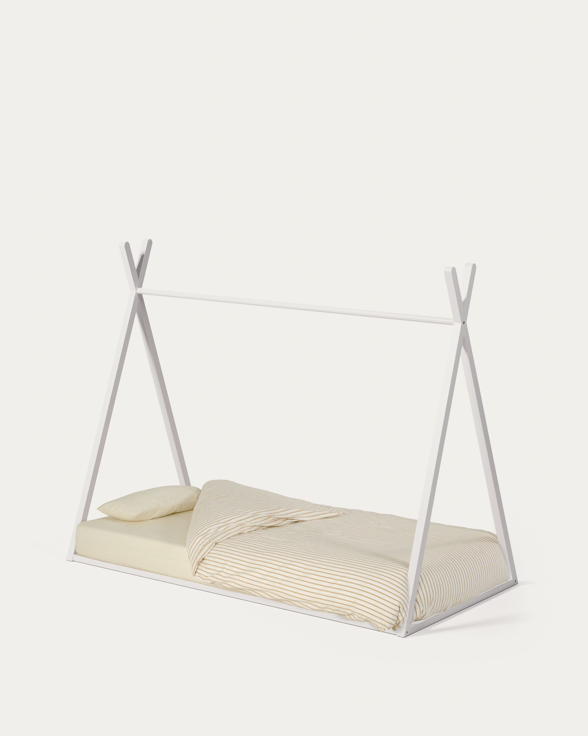 Maralis Tipi bed made of solid beech with white finish for mattress 90 x 190 cm