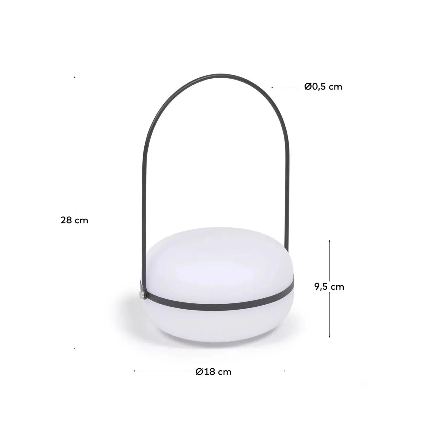 Die Tea Tischlampe aus Polyethylen und schwarzem Metall bietet modernes Design und Eleganz für eine stilvolle Raumgestaltung.