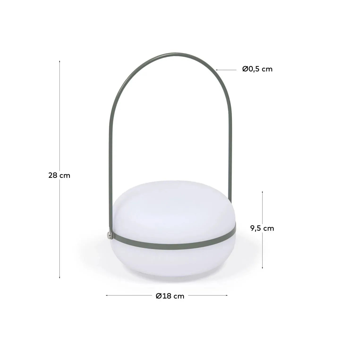 Die Tea Tischlampe aus grünem Polyethylen und Metall bietet modernes Design und Funktionalität für stilvolle Wohnräume.