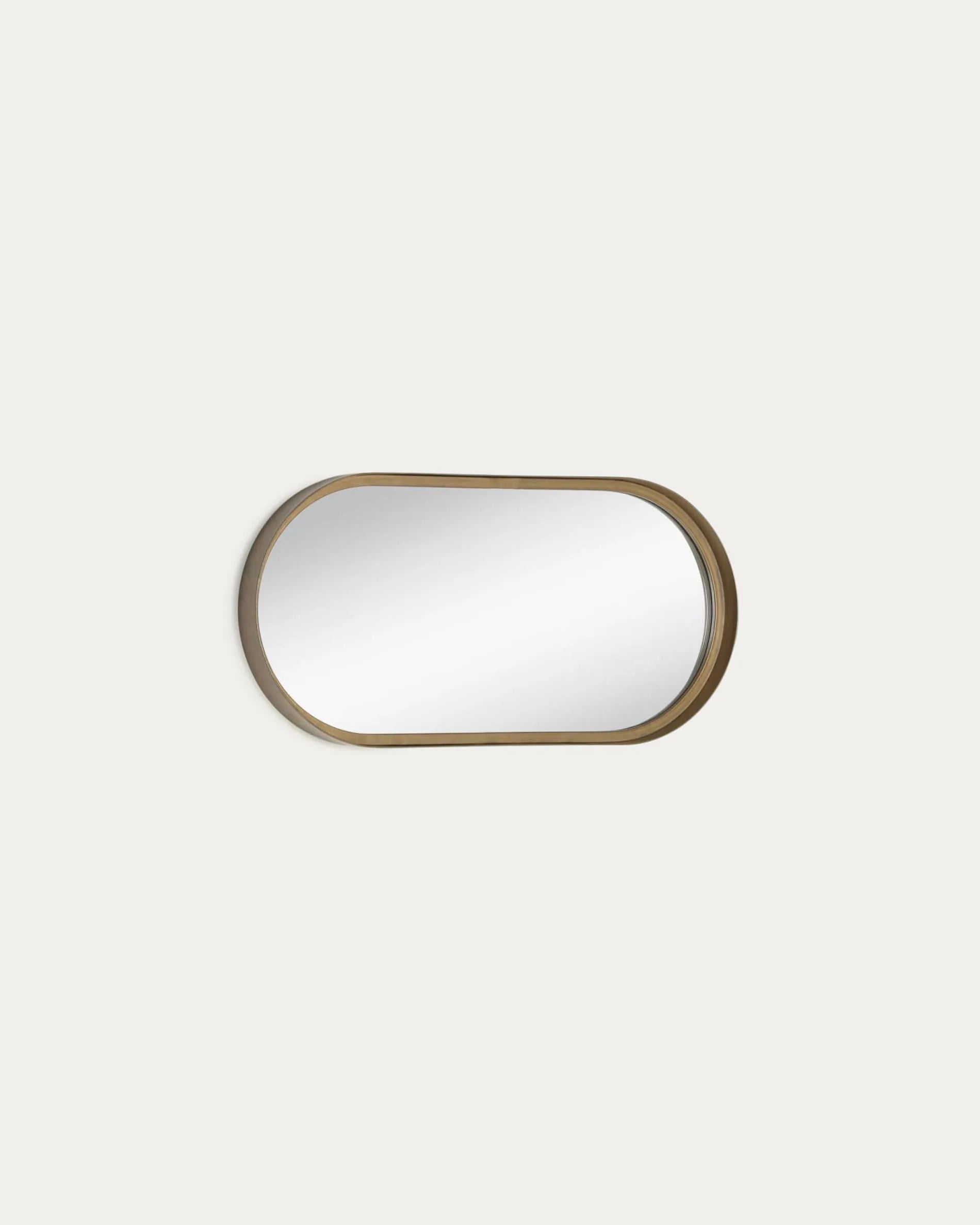 Eleganter Wandspiegel mit goldfarbenem Metallrahmen, 31x61,5 cm, ideal für stilvolle Raumakzente.