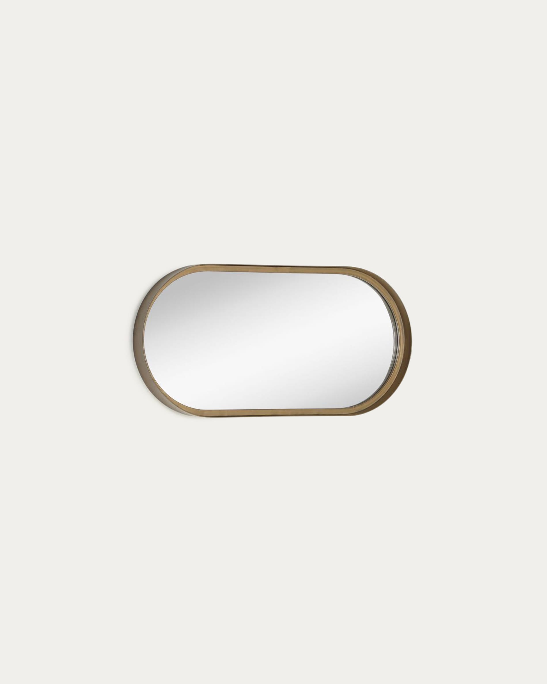 Tiare Wandspiegel aus goldfarbenem Metall, 31 x 61,5 cm, von Kave Home – modernes Design für stilvolle Raumgestaltung.