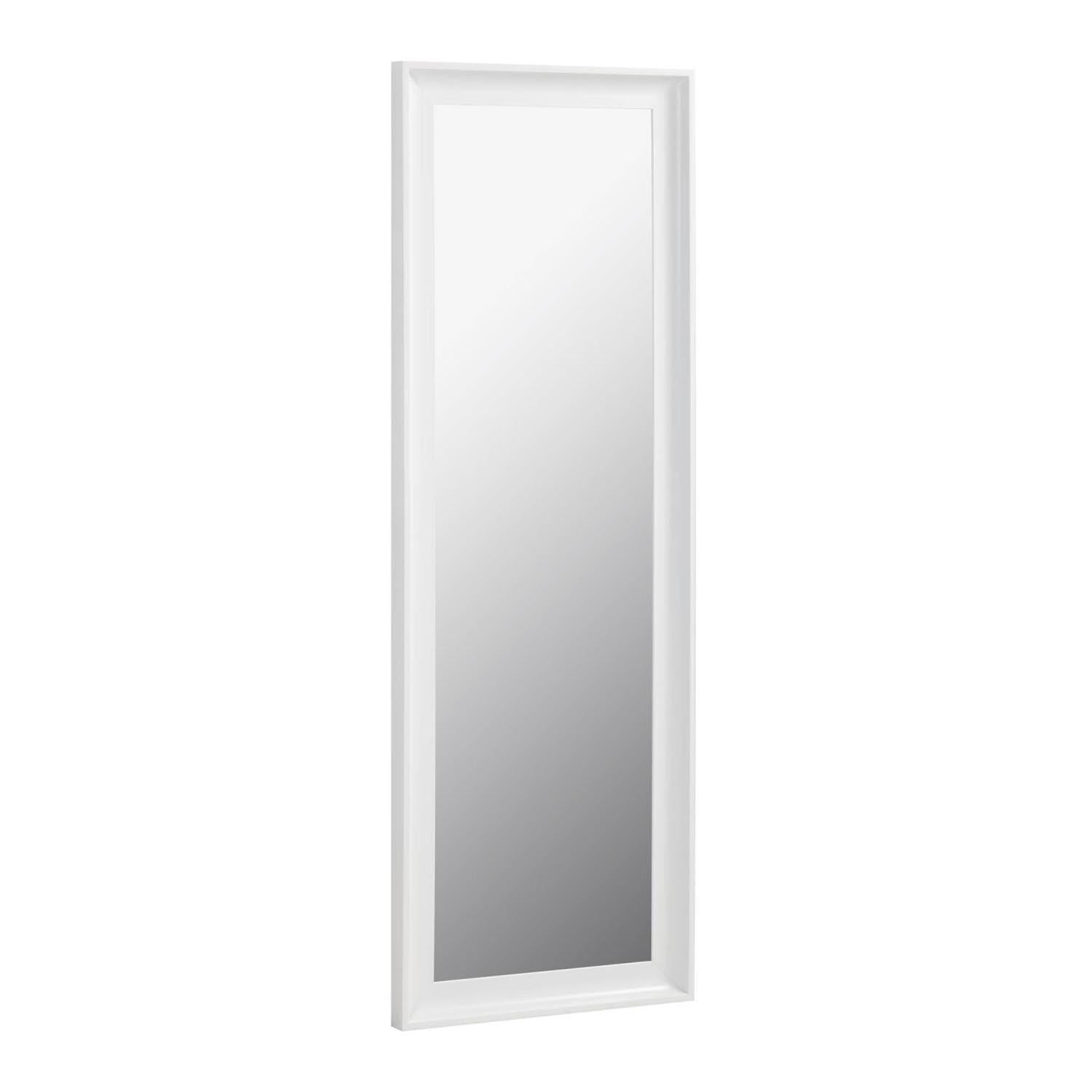 Eleganter Romila Spiegel 52x152,5 cm: Weißer Holzrahmen, klare Reflexion, ideal für Flur, Schlafzimmer, Wohnzimmer.