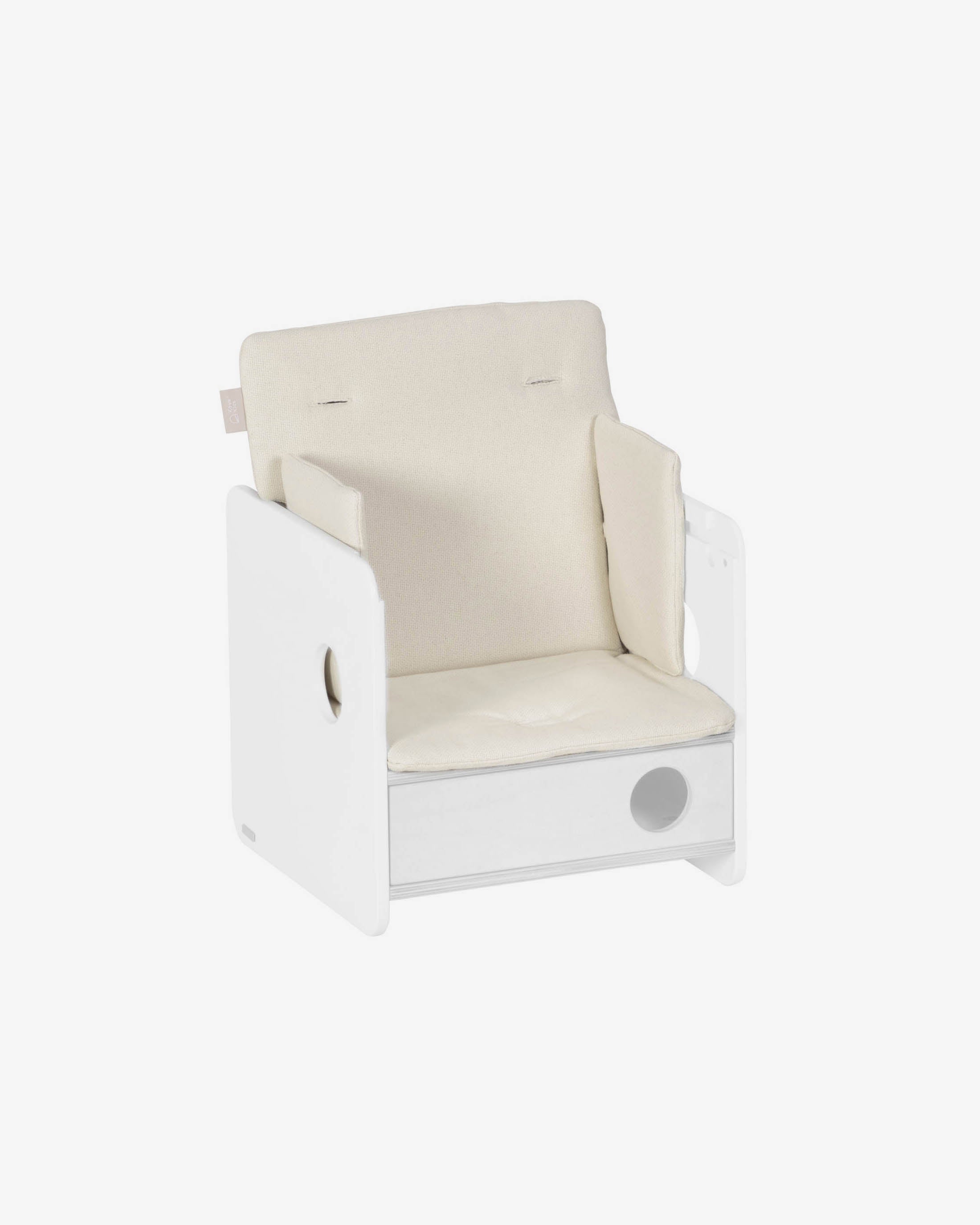 Nuun high chair cushion, 100% organic cotton (GOTS), natural