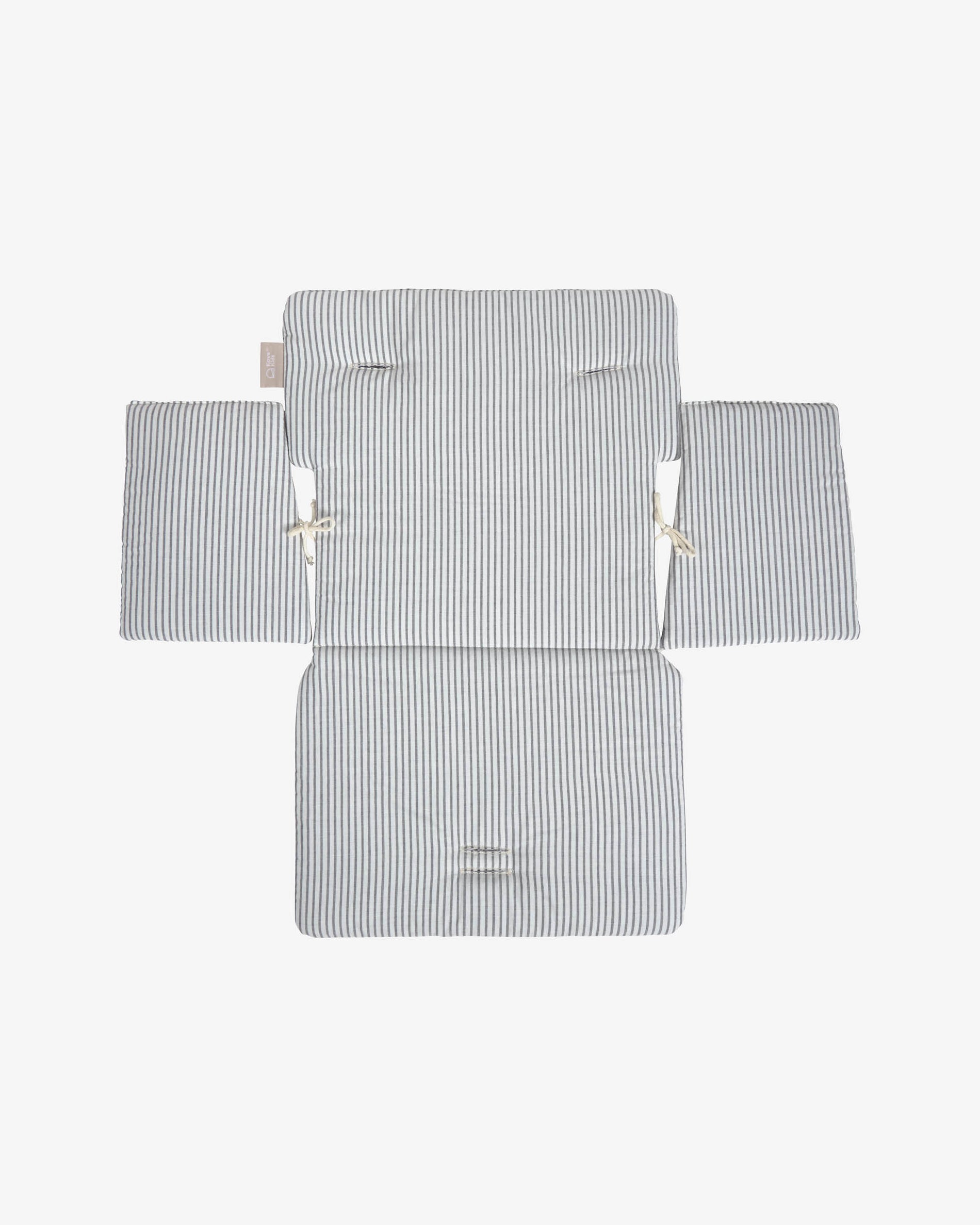 Nuun high chair cushion, 100% organic cotton (GOTS), blue stripes