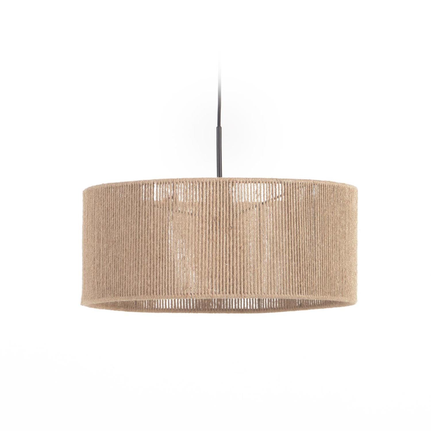 Crista Lampenschirm aus Jute, Ø 47 cm, von Kave Home: Rustikales Design, warme Atmosphäre, ideal für vielseitige Einrichtungsstile.