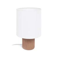 Eshe table lamp made of ceramic in terracotta and white