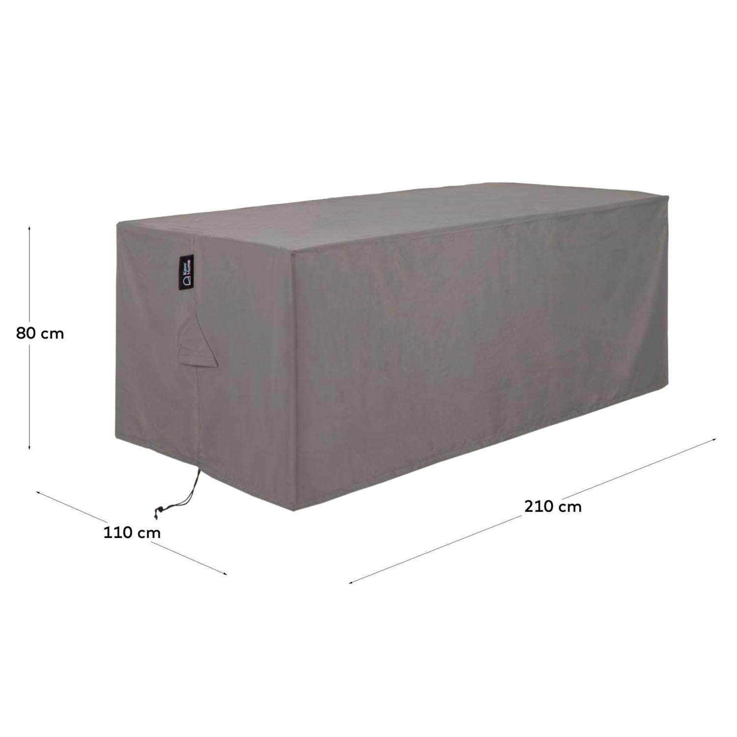 Iria Schutzhülle für grossen rechteckigen Outdoor-Tisch max. 210 x 110 cm in Grau präsentiert im Onlineshop von KAQTU Design AG. Outdoor-Accessoire ist von Kave Home