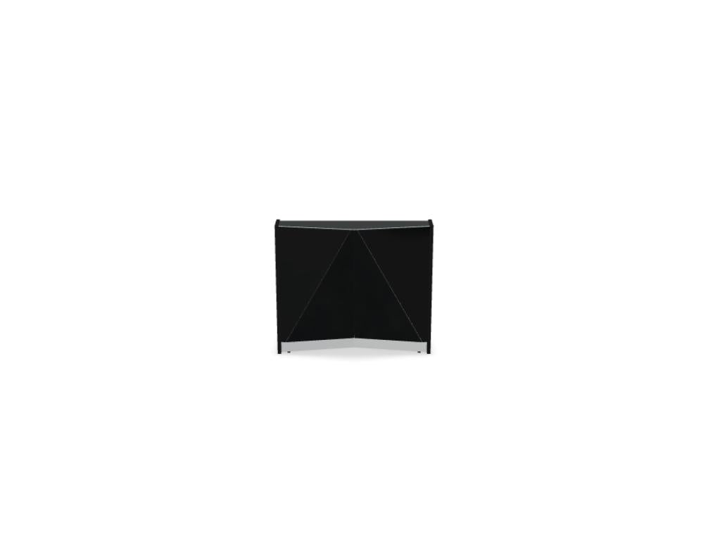 Alpa ALP05 - modulare Empfangstheke in Schwarzes Glas präsentiert im Onlineshop von KAQTU Design AG. Empfangsdesk ist von Mdd