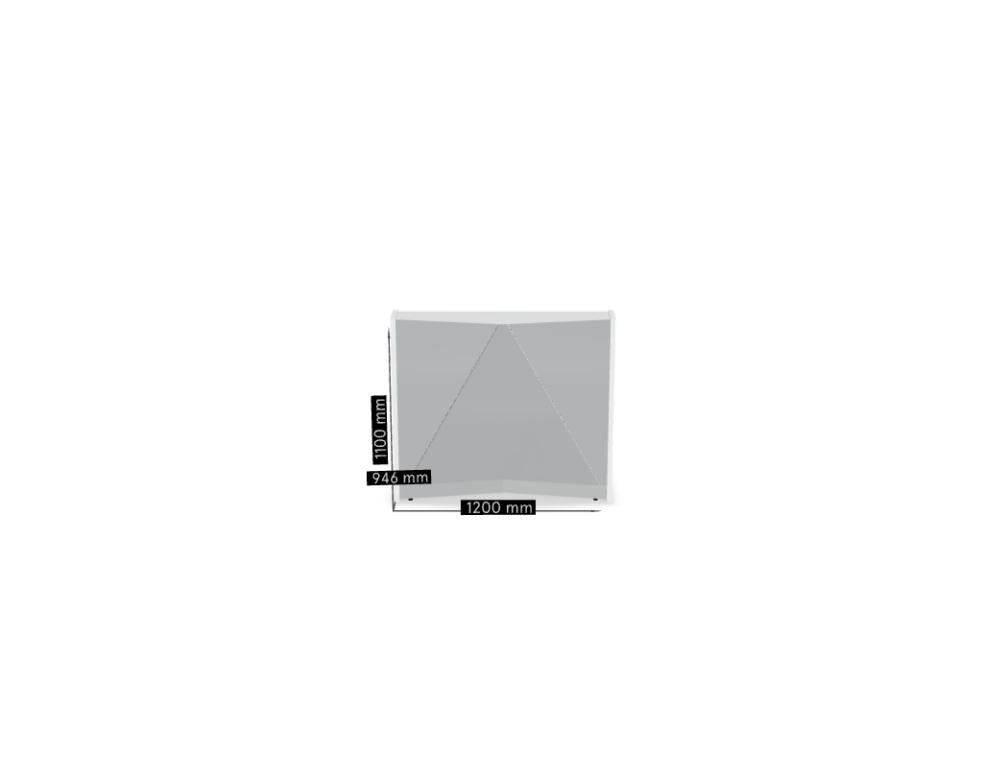 Alpa ALP12 - modulare Empfangstheke in Schwarzes Glas präsentiert im Onlineshop von KAQTU Design AG. Empfangsdesk ist von Mdd