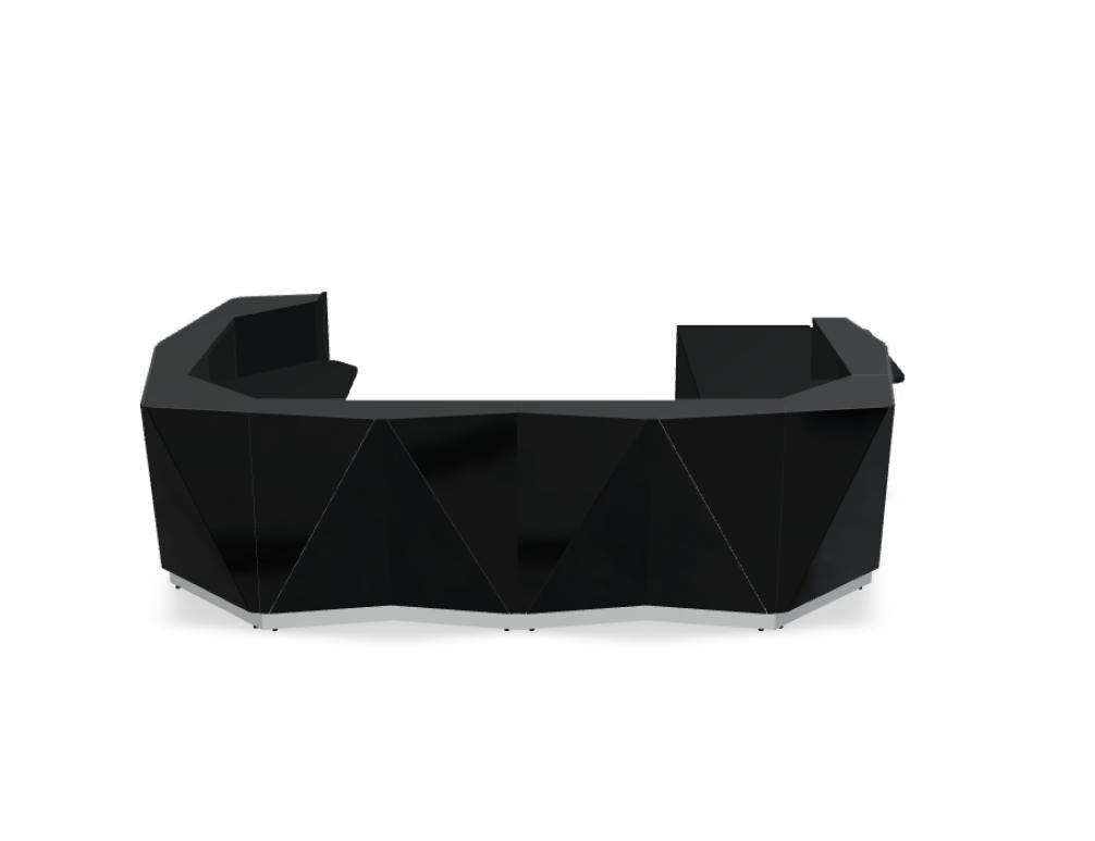 Alpa ALP27P - modulare Empfangstheke in Schwarzes Glas präsentiert im Onlineshop von KAQTU Design AG. Empfangsdesk ist von Mdd