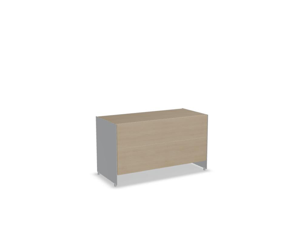 Aloox ALX90D - Schranksystem mit Holzfronten in Eiche Natur präsentiert im Onlineshop von KAQTU Design AG. Büroschrank ist von Tamo