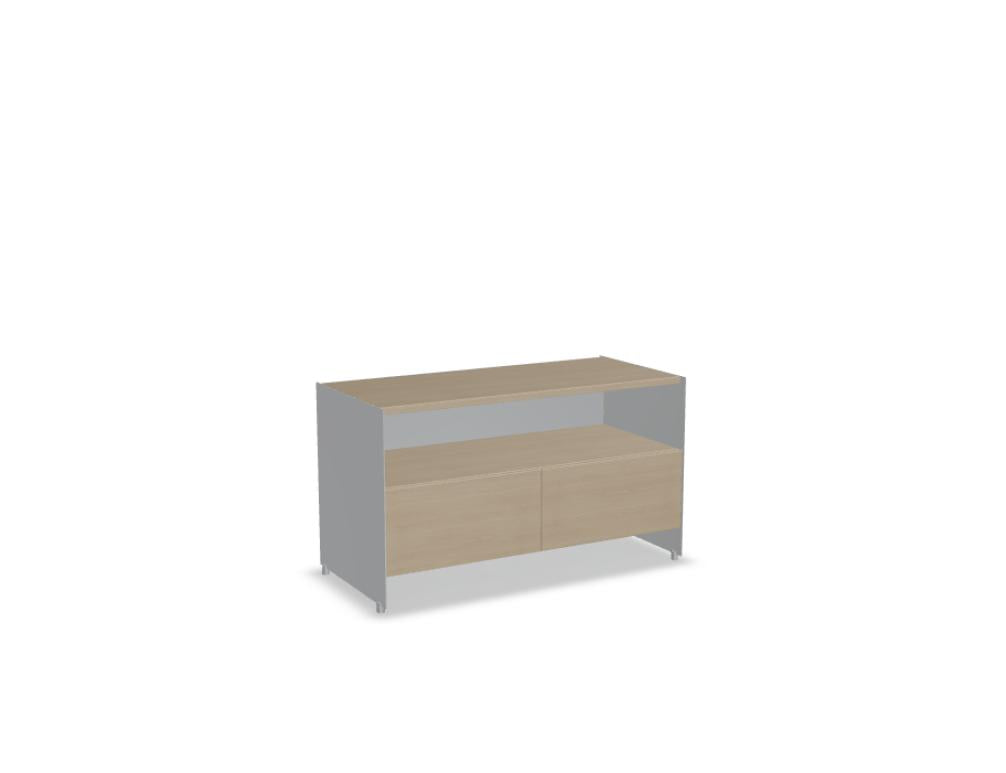 Aloox ALX90HB - Schranksystem mit Holzfronten in Eiche Natur präsentiert im Onlineshop von KAQTU Design AG. Büroschrank ist von Tamo