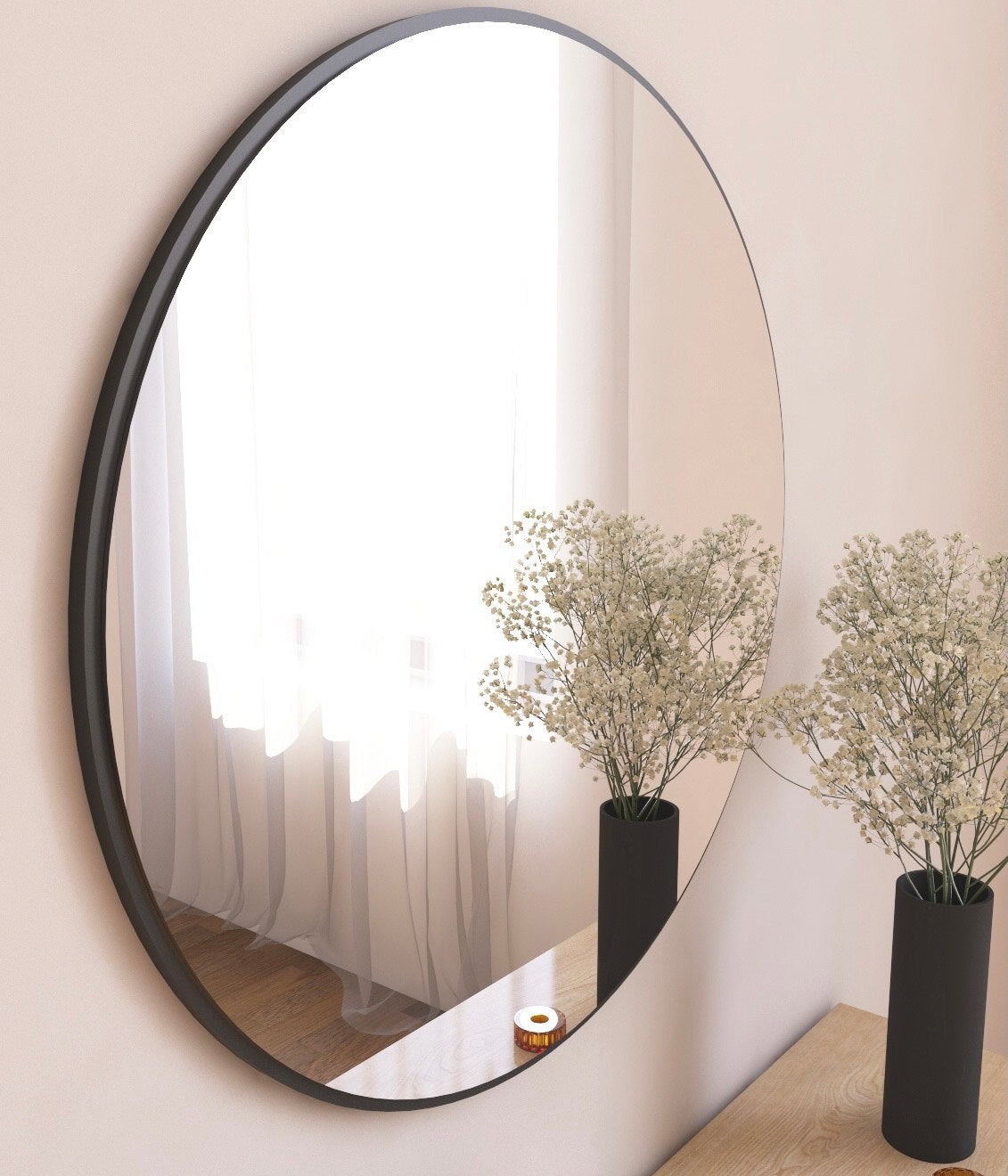 Ozze - Black in Schwarz präsentiert im Onlineshop von KAQTU Design AG. Spiegel ist von Hanah Home