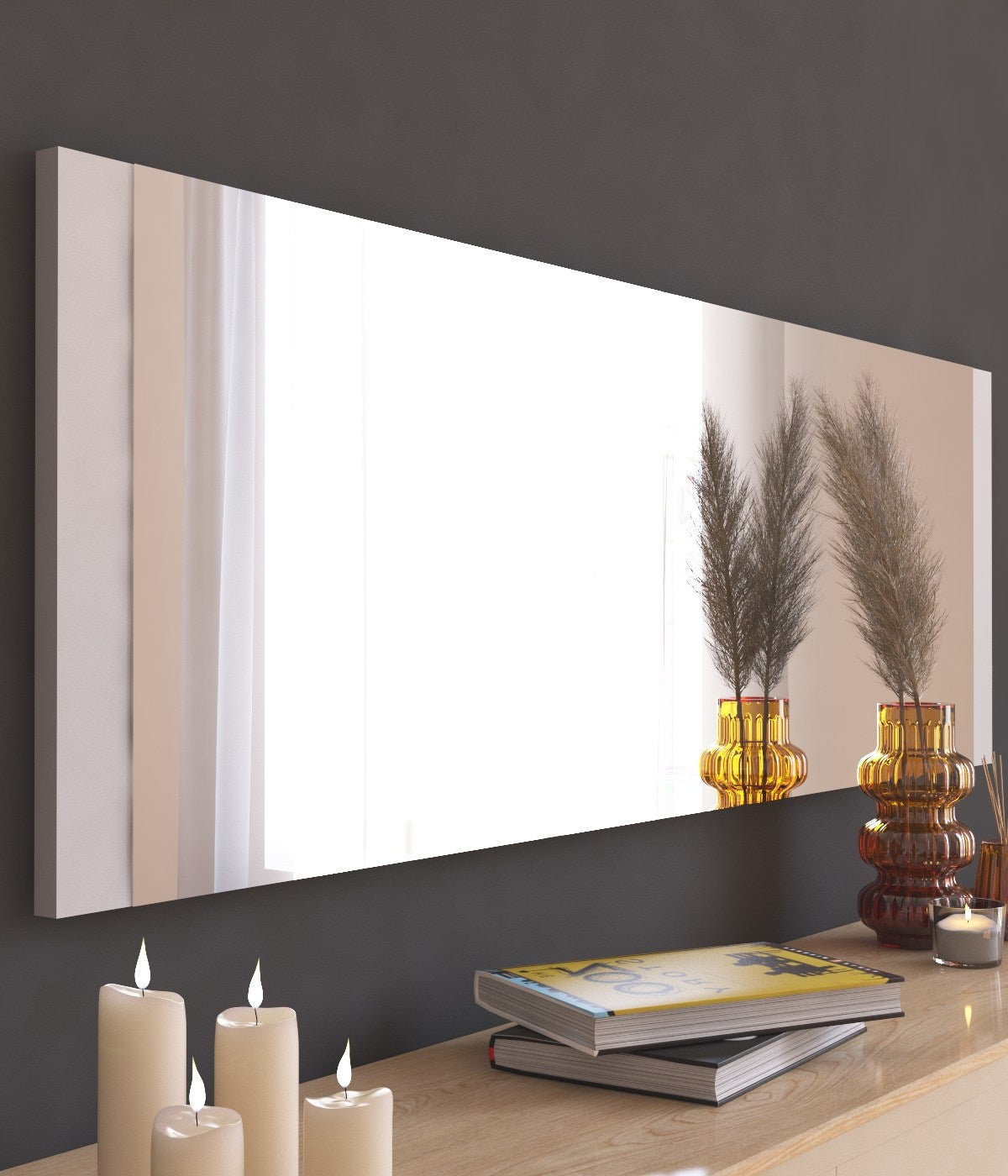 Azus Spiegel - Weiss in Weiss präsentiert im Onlineshop von KAQTU Design AG. Wandspiegel ist von Hanah Home