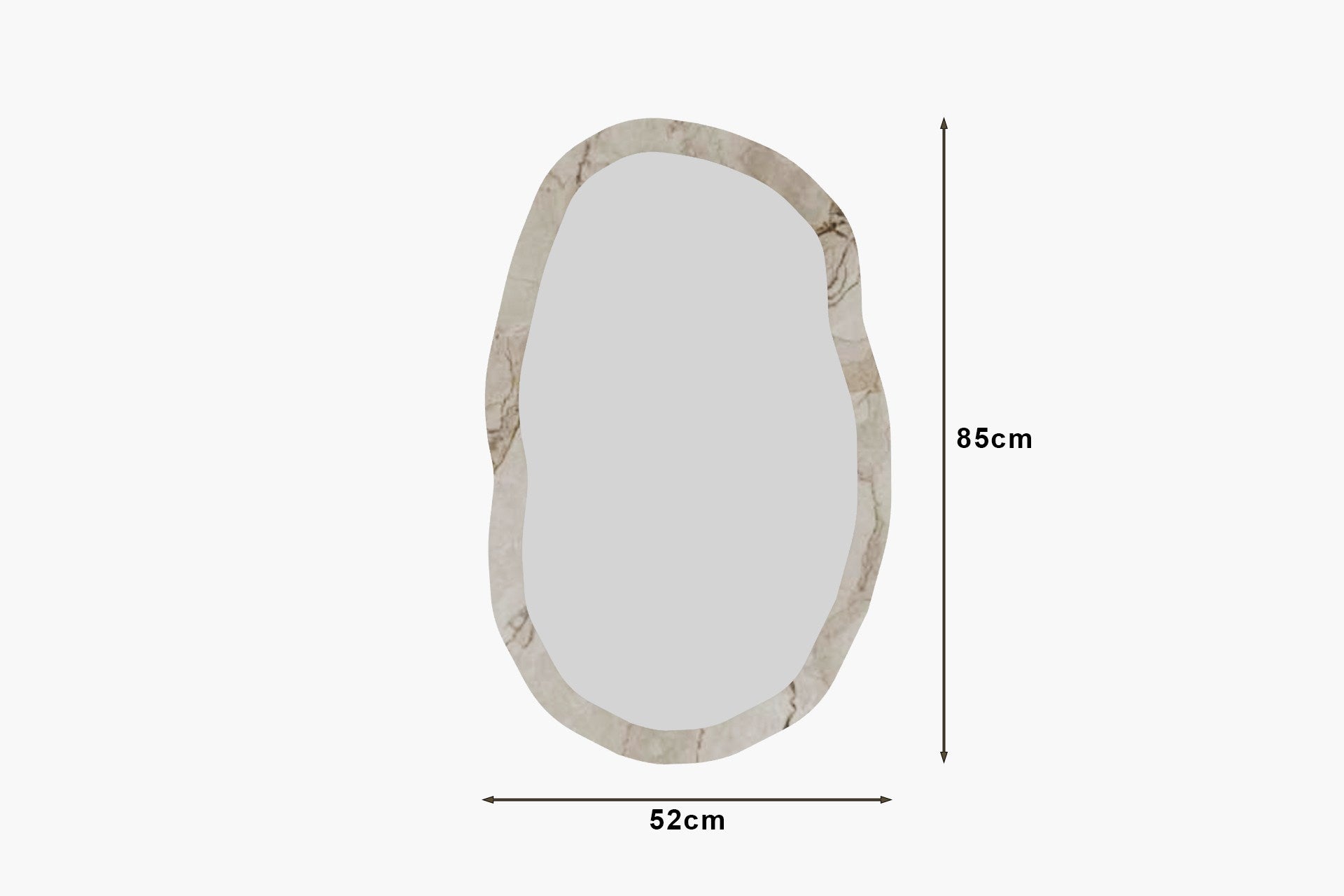 Lossa in Ephesus Marmor präsentiert im Onlineshop von KAQTU Design AG. Spiegel ist von Hanah Home