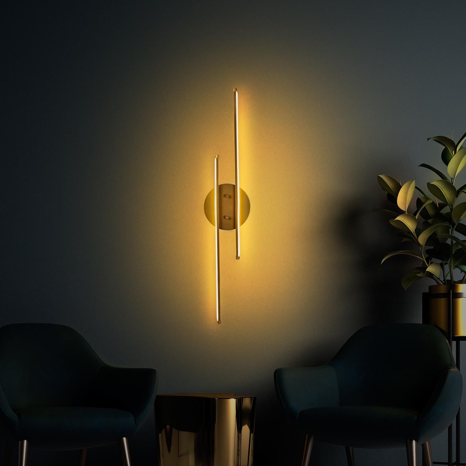 Umut - 13298 in Gold präsentiert im Onlineshop von KAQTU Design AG. Wandleuchte ist von Opviq