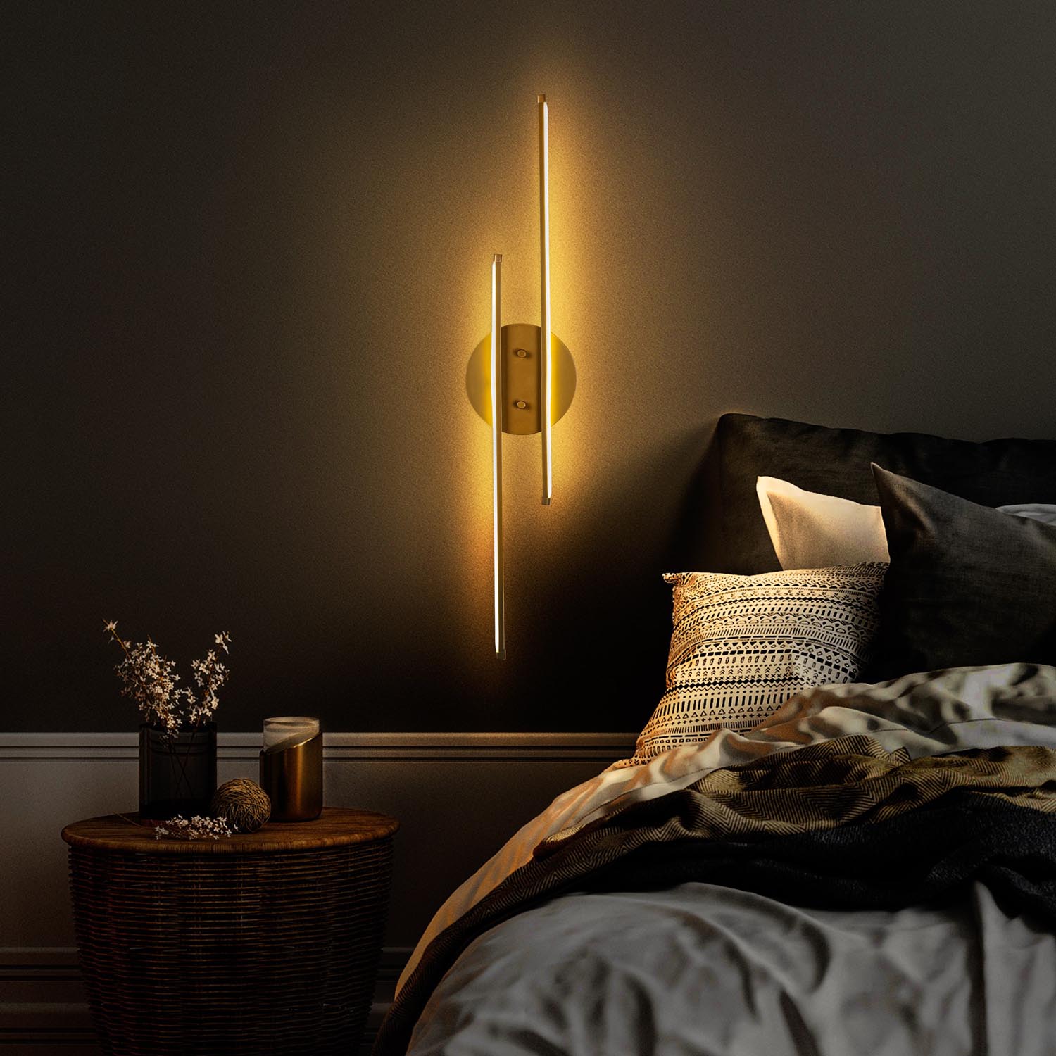 Umut - 13298 in Gold präsentiert im Onlineshop von KAQTU Design AG. Wandleuchte ist von Opviq